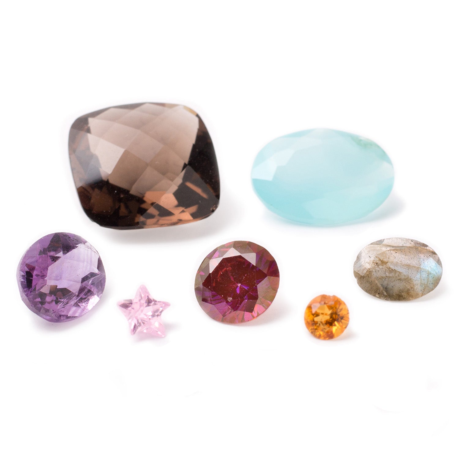 Assorted Imperfect Faceted Gemstone Packs Minimum 6 Stones Per Pack