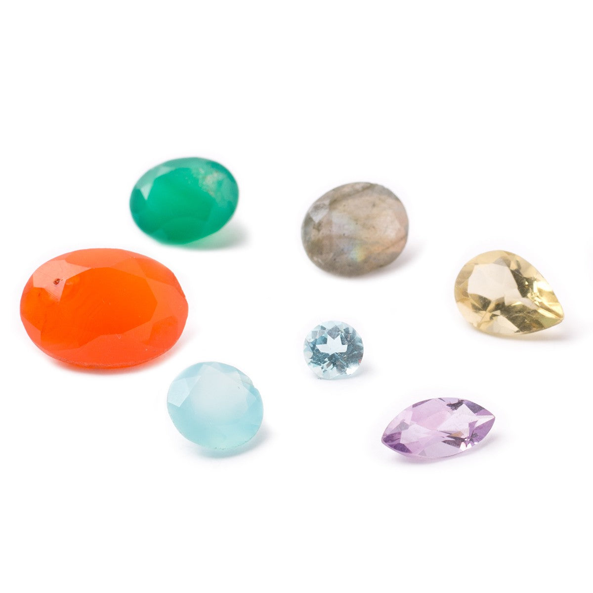 Assorted Imperfect Faceted Gemstone Packs Minimum 6 Stones Per Pack