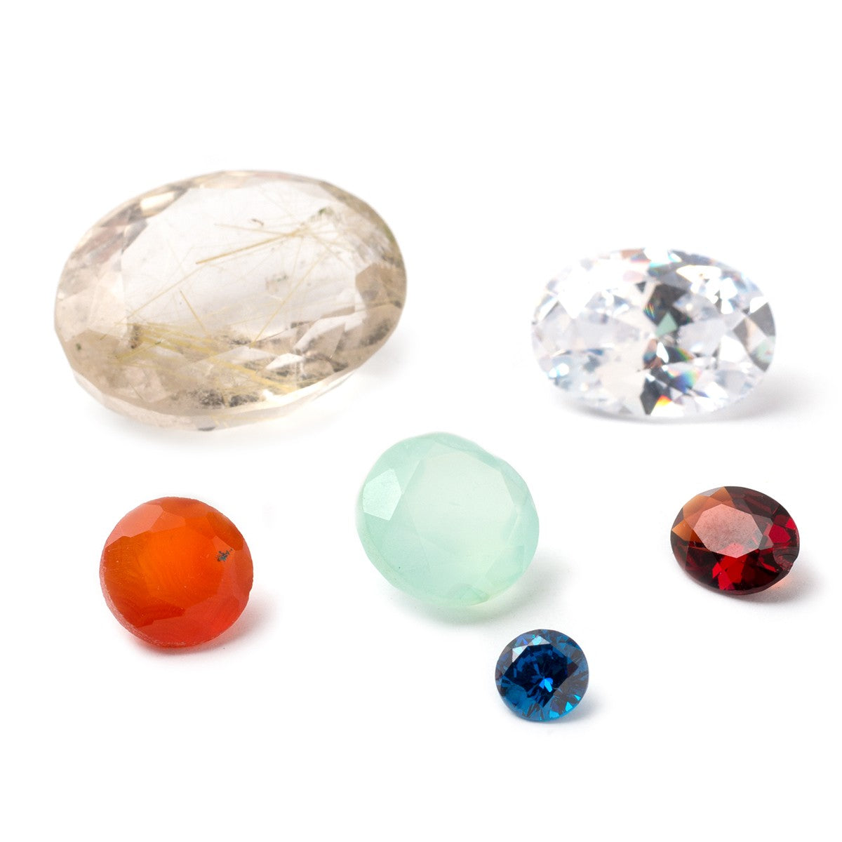 Assorted Imperfect Faceted Gemstone Packs Minimum 6 Stones Per Pack