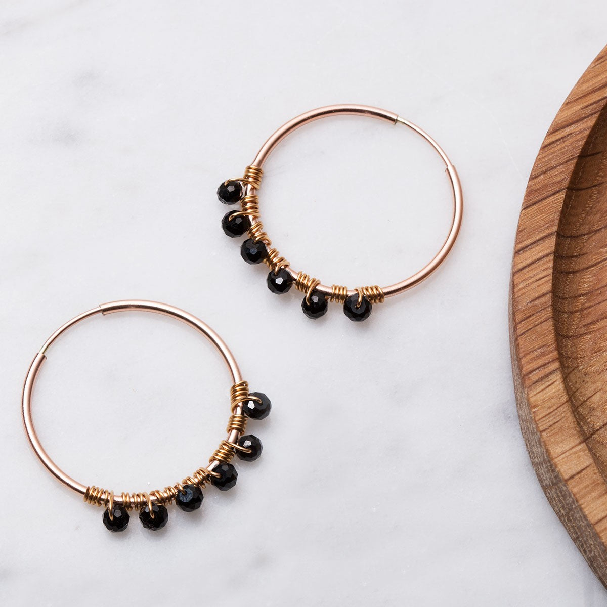 Rose Gold Filled Hoops Pair