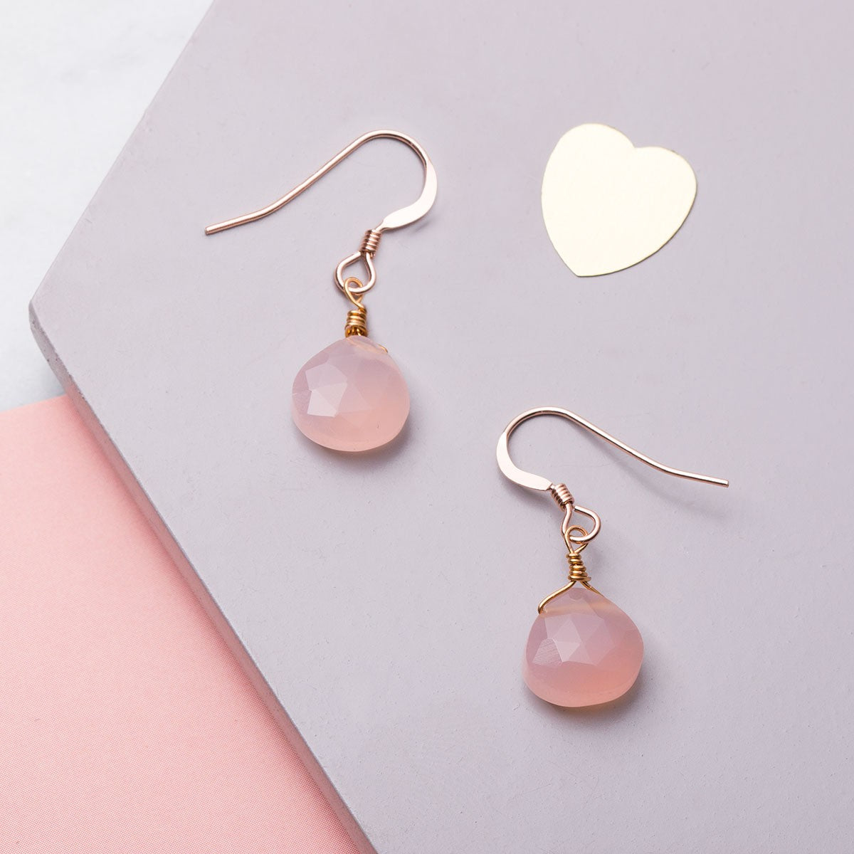 Rose Gold Filled Earwires With Spring Pair
