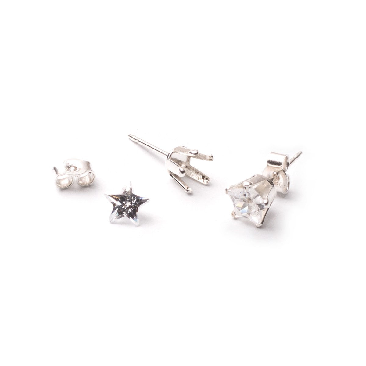 Faceted Star Snaptite Earring Kit