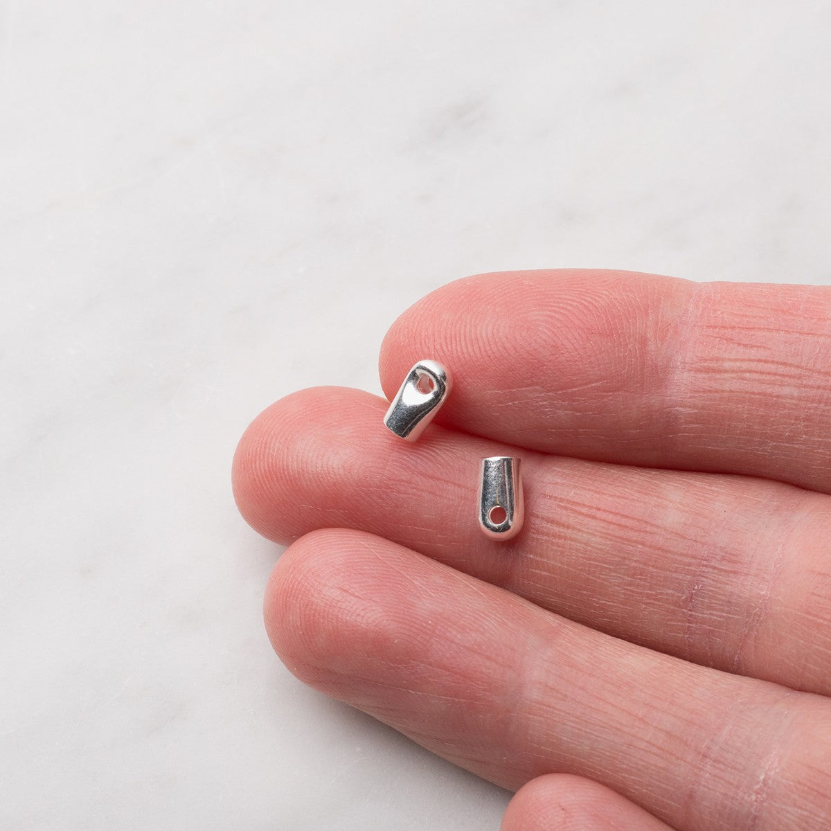 Sterling Silver End Caps Pair