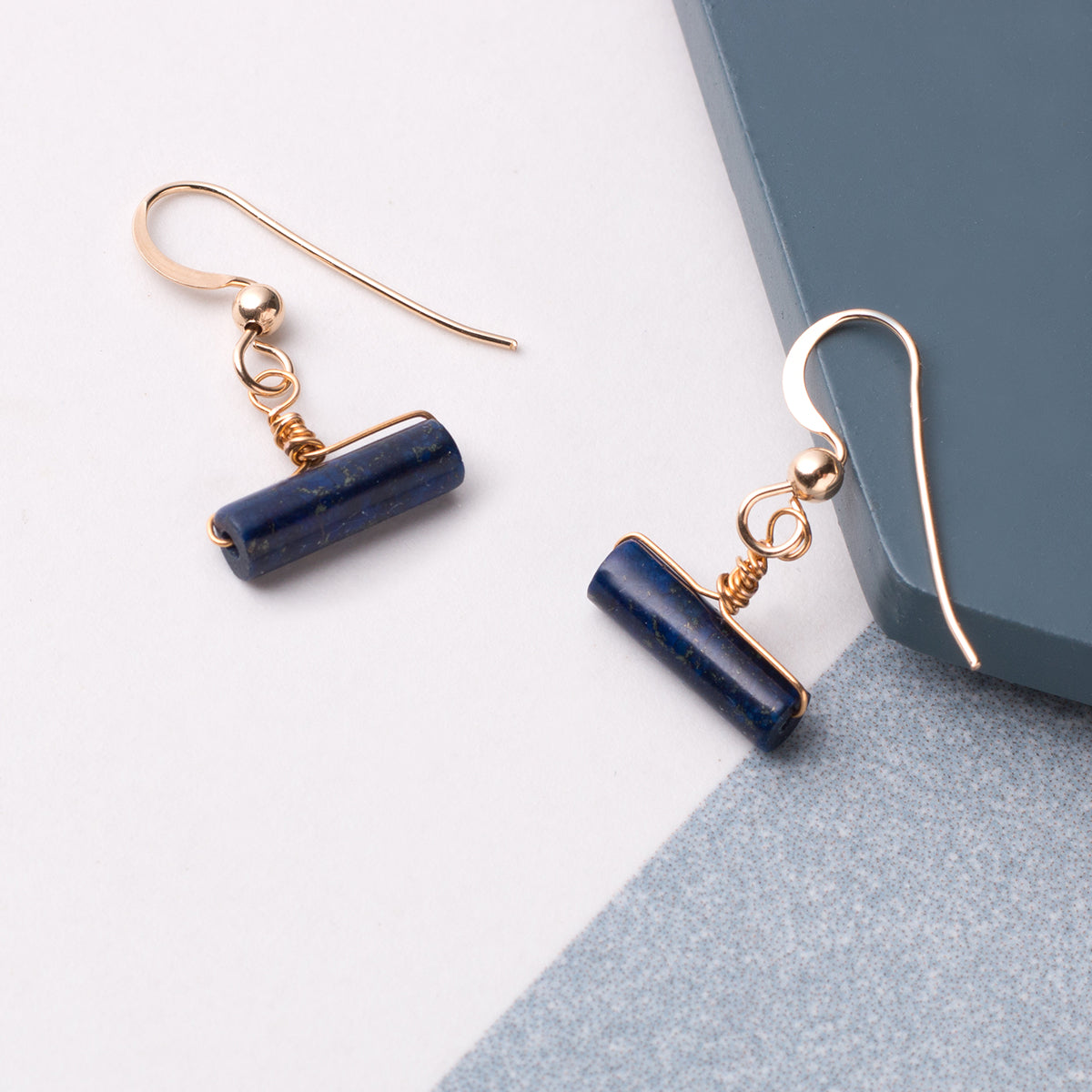 Lapis Lazuli Tube Beads Approx 13x4mm
