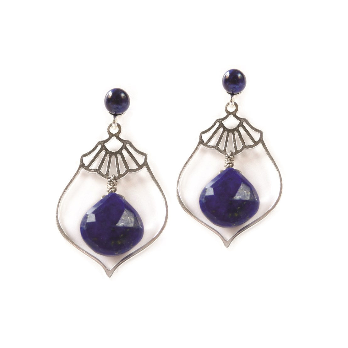 Lapis Lazuli Round Half Drilled Beads