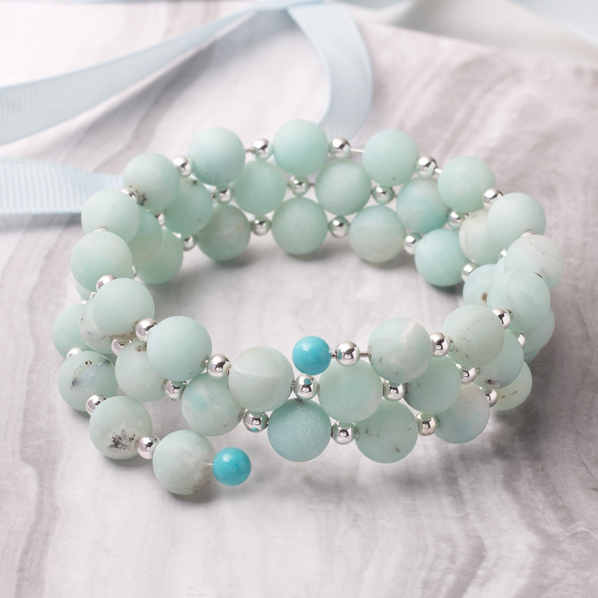 Turquoise Round Half Drilled Beads