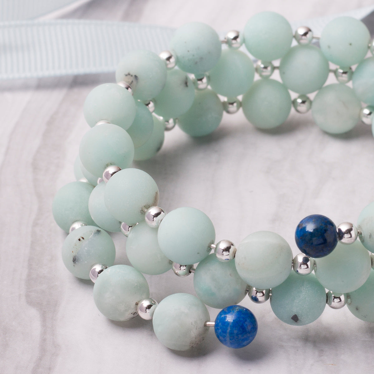 Lapis Lazuli Round Half Drilled Beads