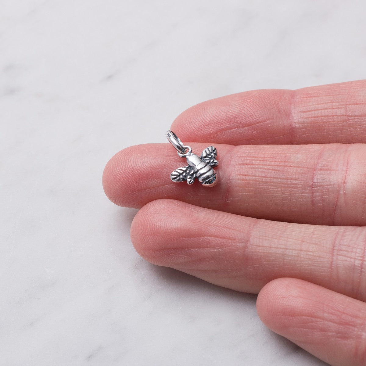 Sterling Silver Bumble Bee Charm 11mm