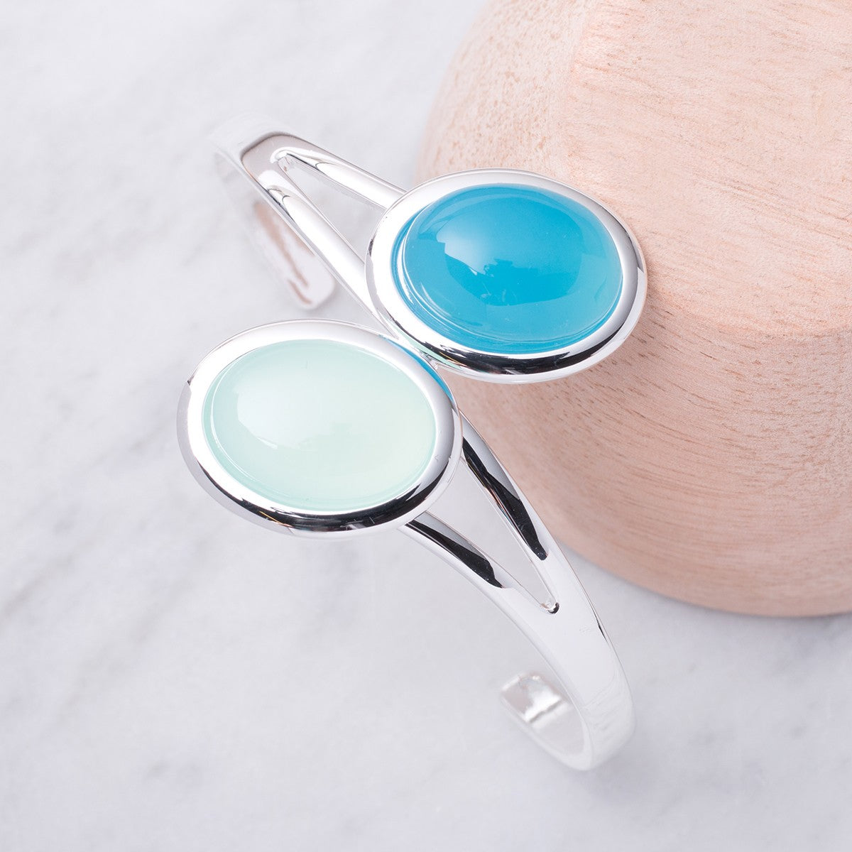 Aqua Blue Chalcedony Cabochons