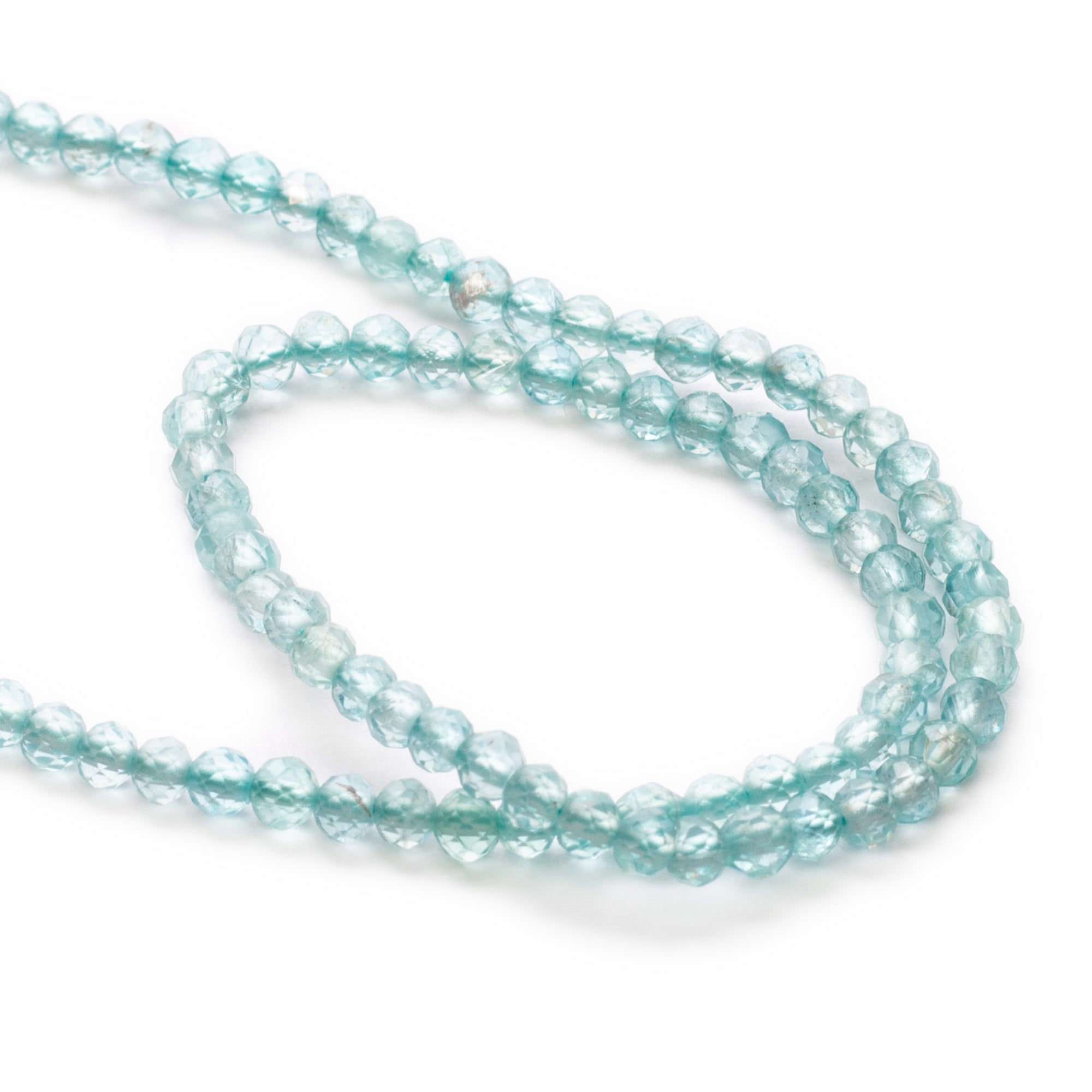 Apatite Micro Faceted Round Beads Approx 2mm