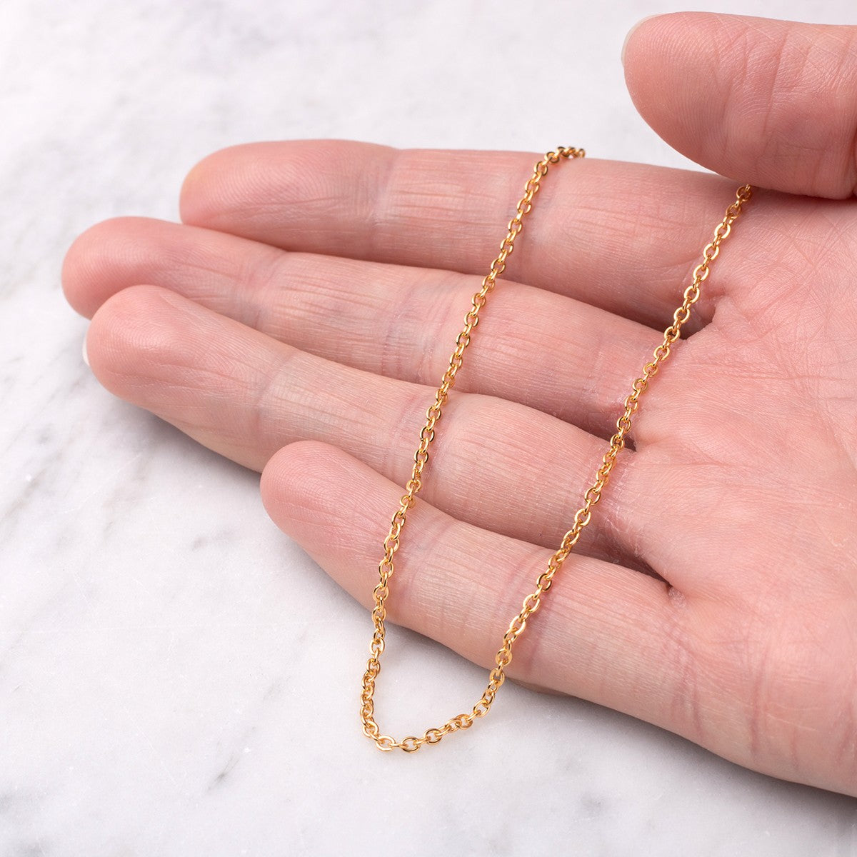 Plated Trace Chain 45cm Necklet
