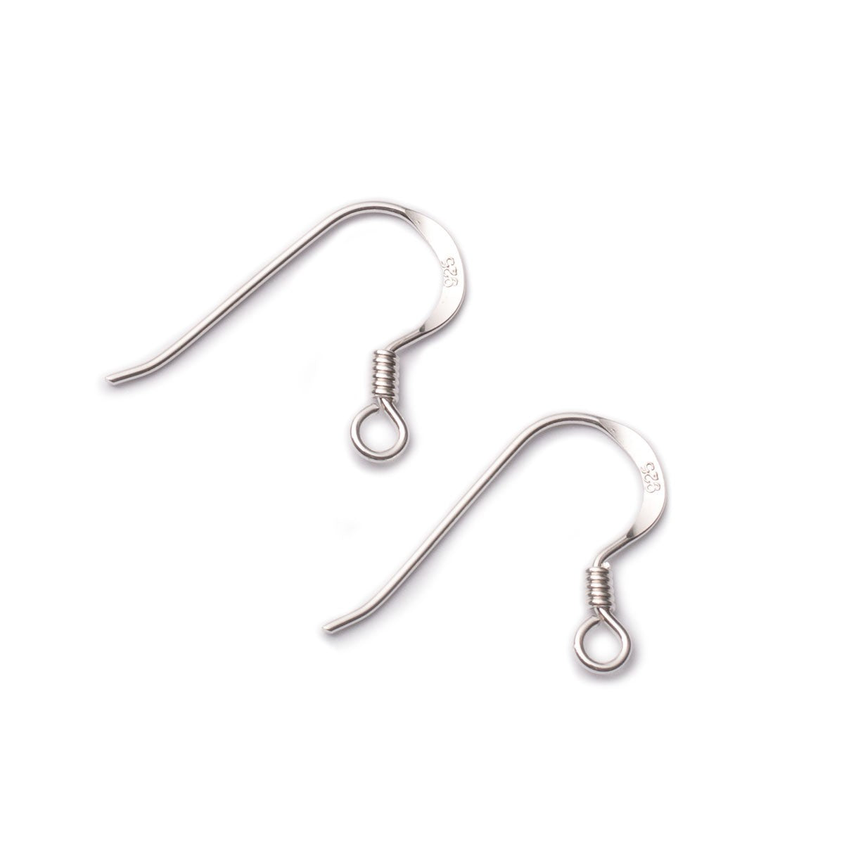 Sterling Silver Shepherds Crook Earwire With Spring Pair