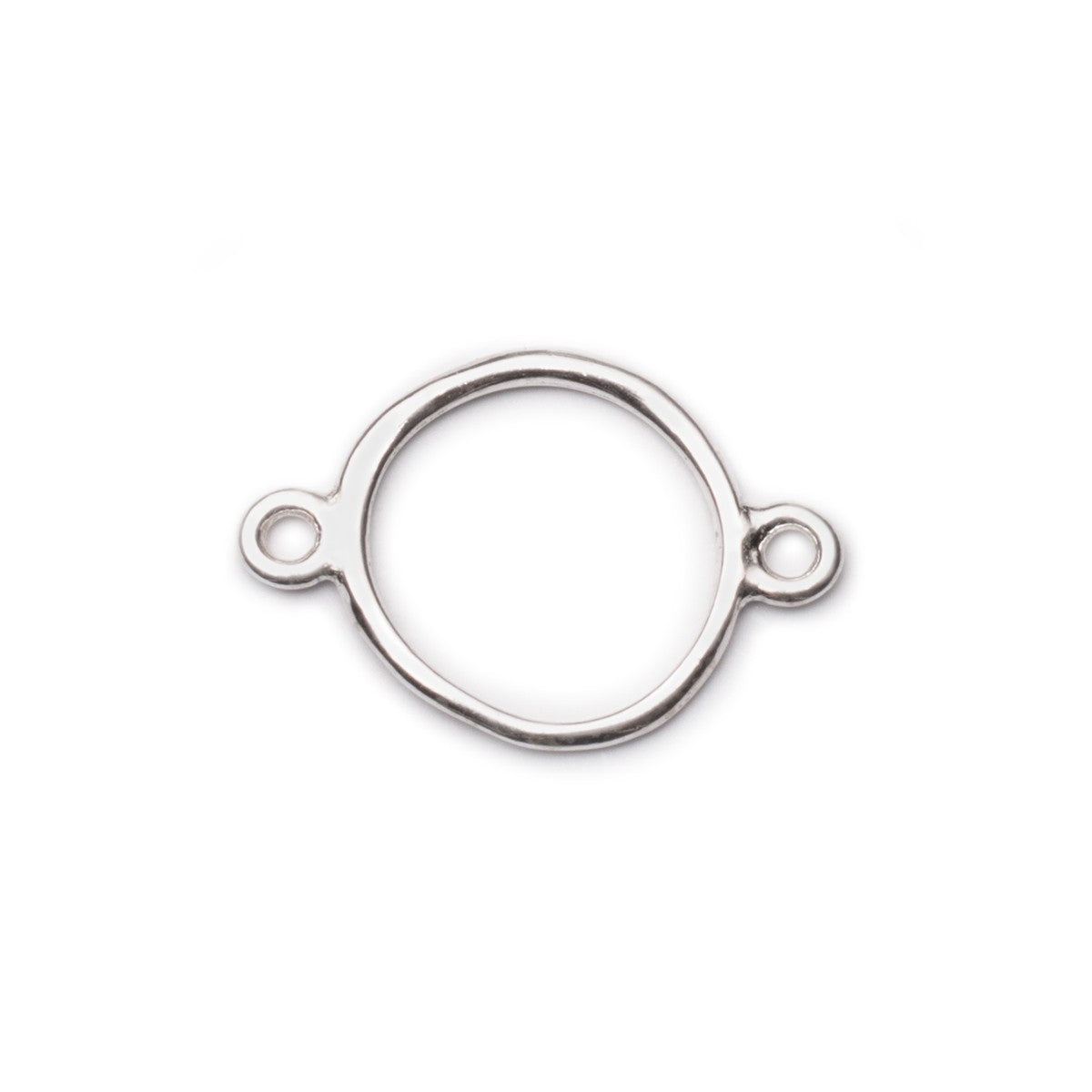 Sterling Silver Organic Circle Connector Link