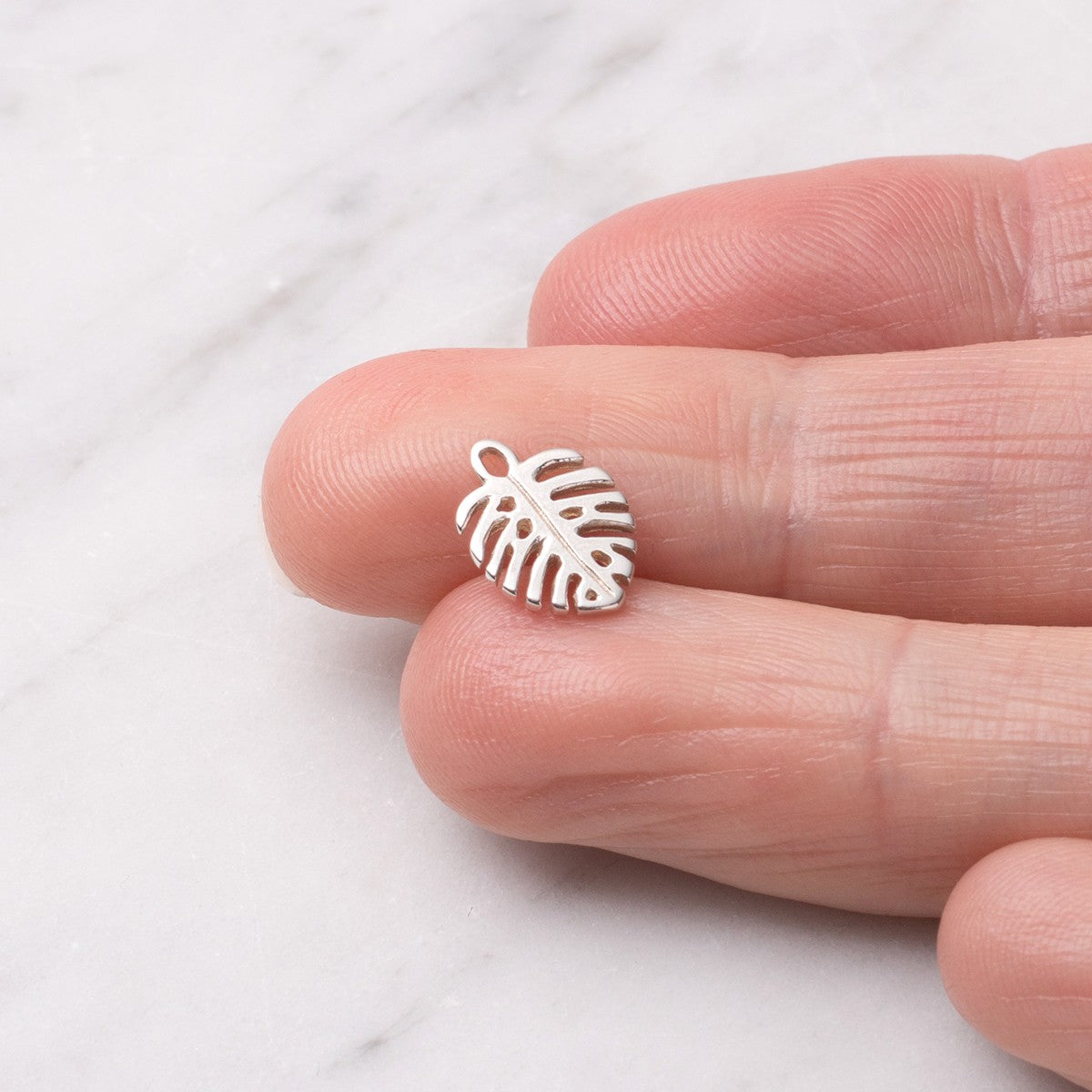 Sterling Silver Monstera Leaf Charm