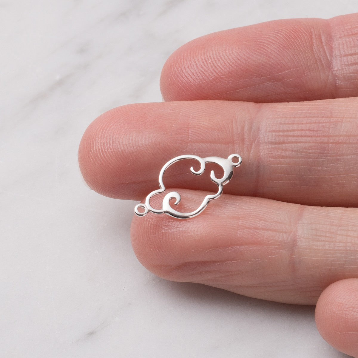 Sterling Silver Cloud Connector Link
