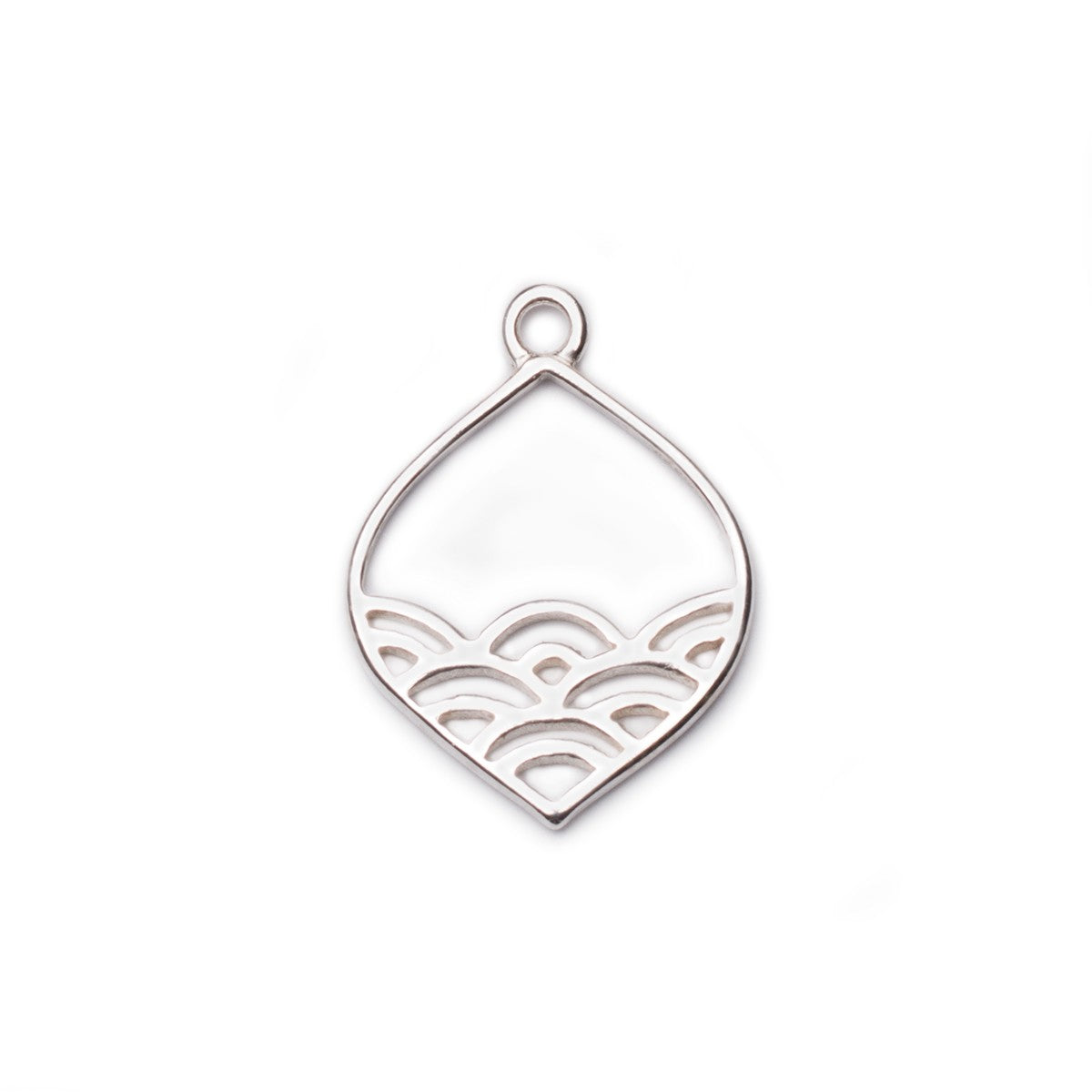 Sterling Silver Teardrop Vintage Deco Charm