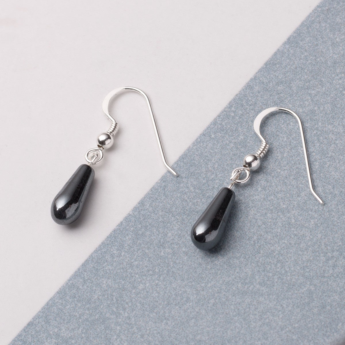 Sterling Silver Shepherds Crook Earwire With Bead & Spring Pair