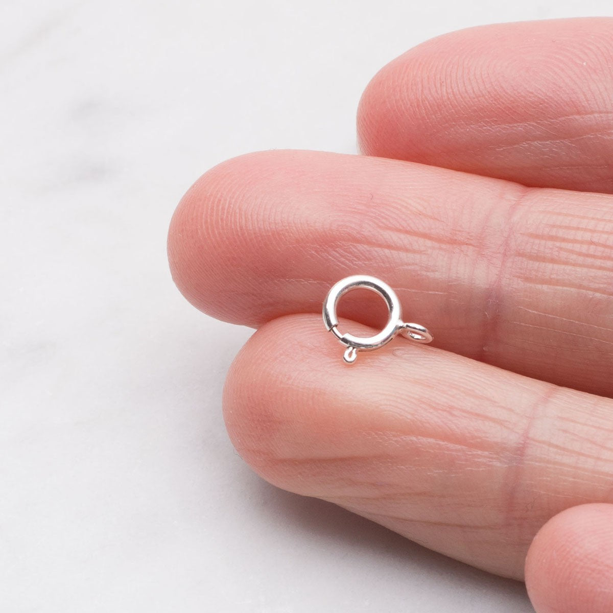 Sterling Silver 6mm Bolt Ring With Closed Ring pk10