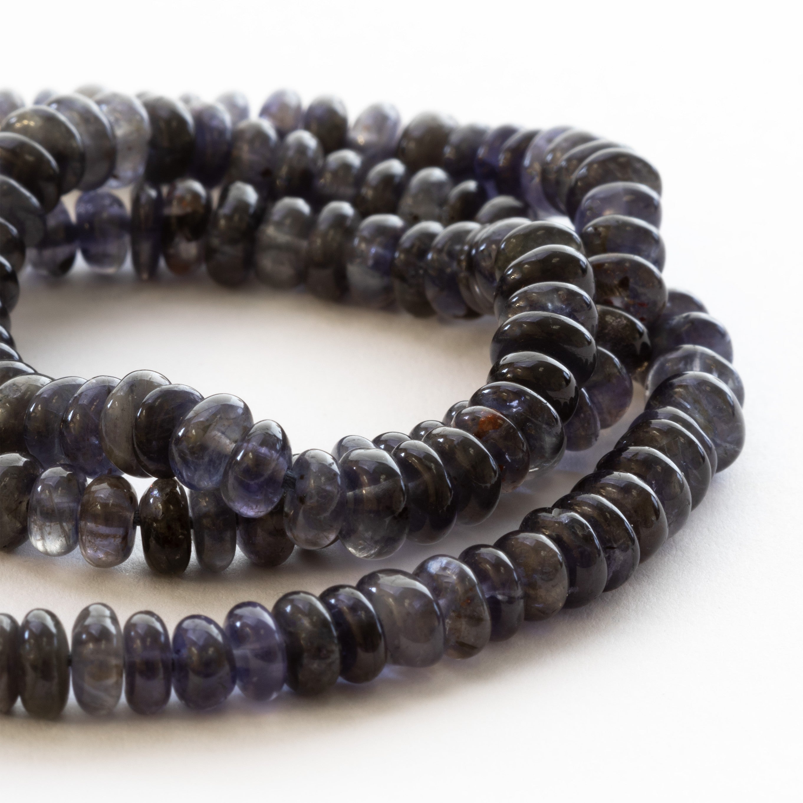 Iolite Rondelle Beads Approx 5mm
