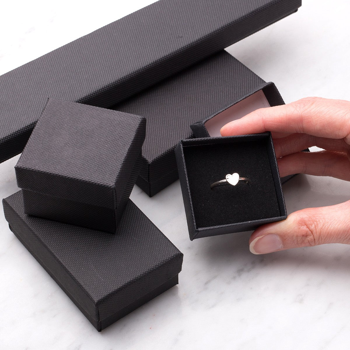 Black Recyclable Paper Jewellery Boxes