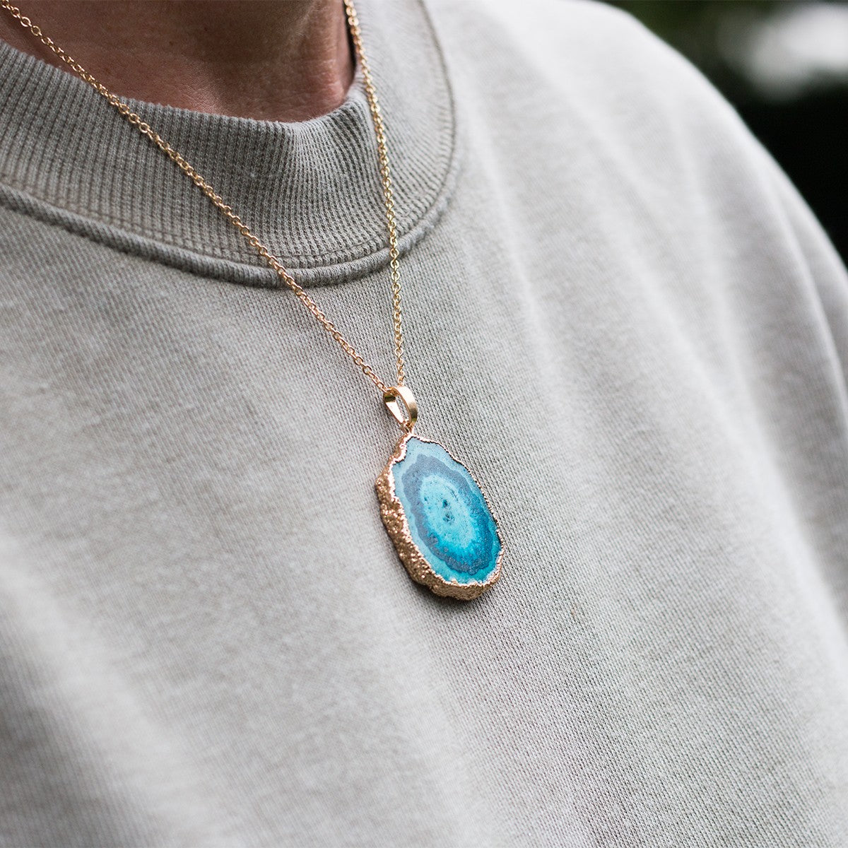 Ready To Wear Electroplated Freeform Drusy Agate Slice Pendants