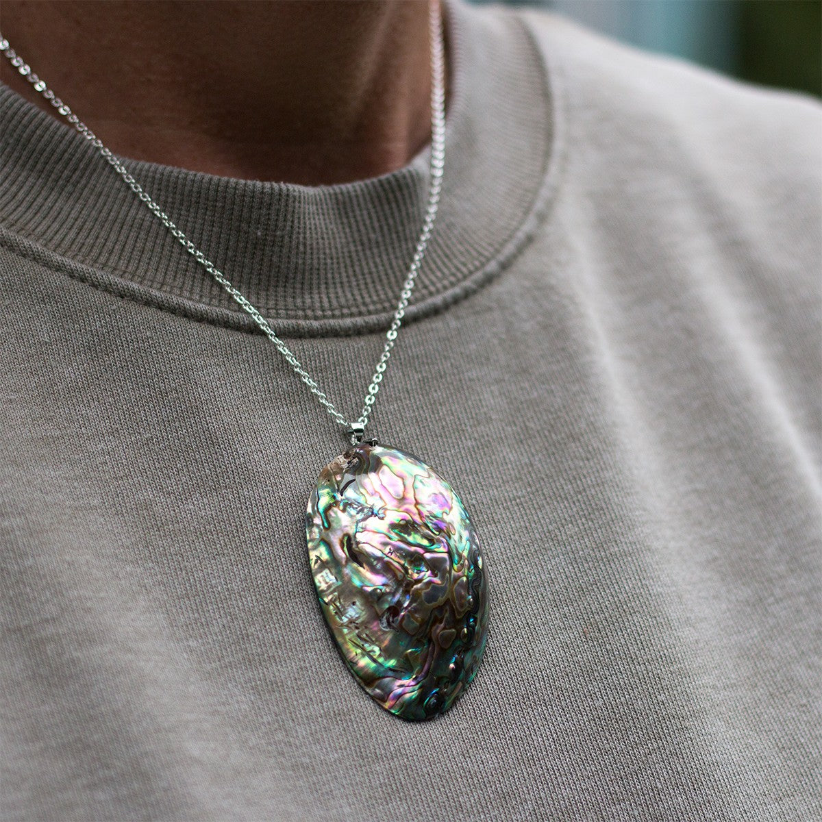 Paua Shell Oval Pendants From Approx 50x40mm