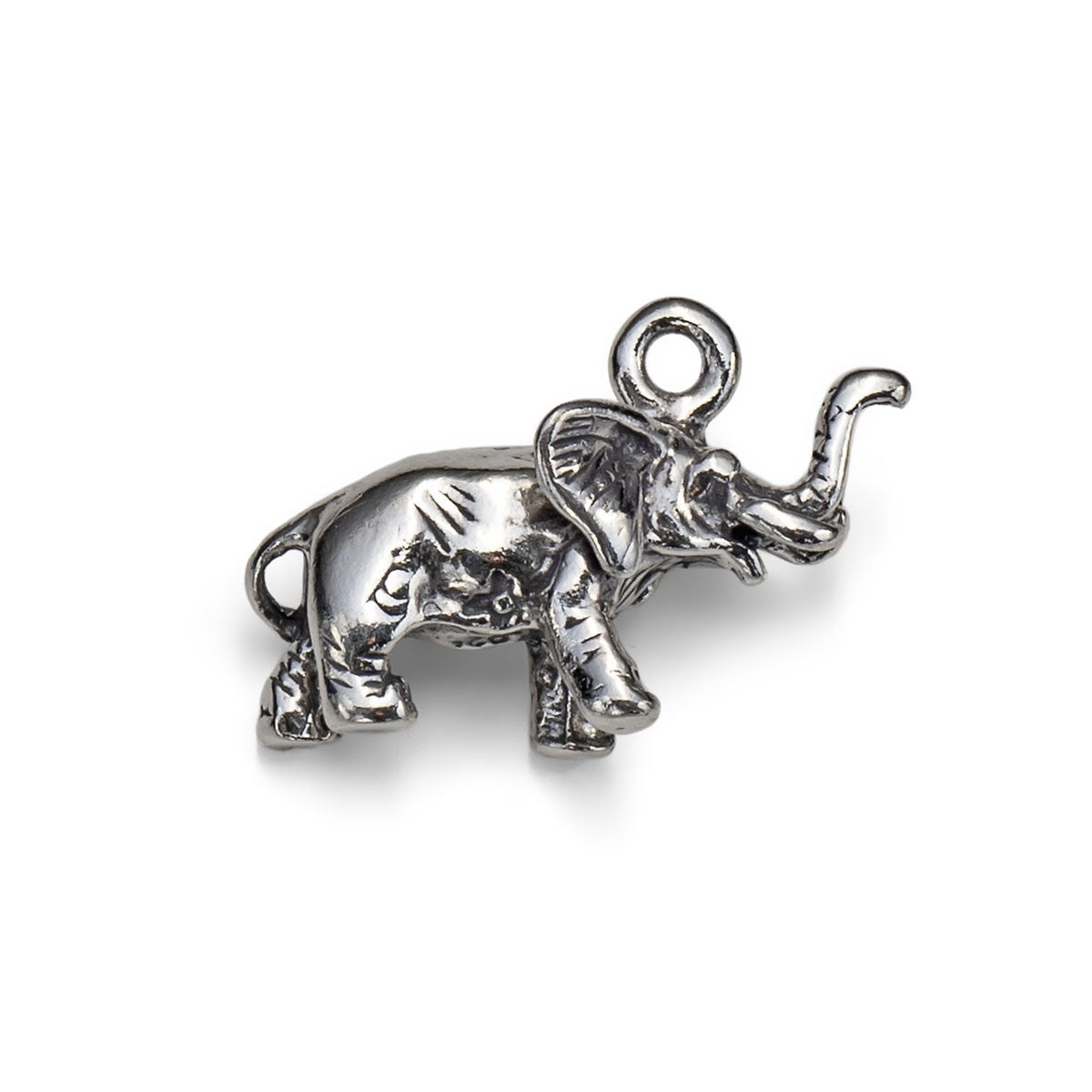 Sterling Silver Elephant Charm Approx 18x12mm