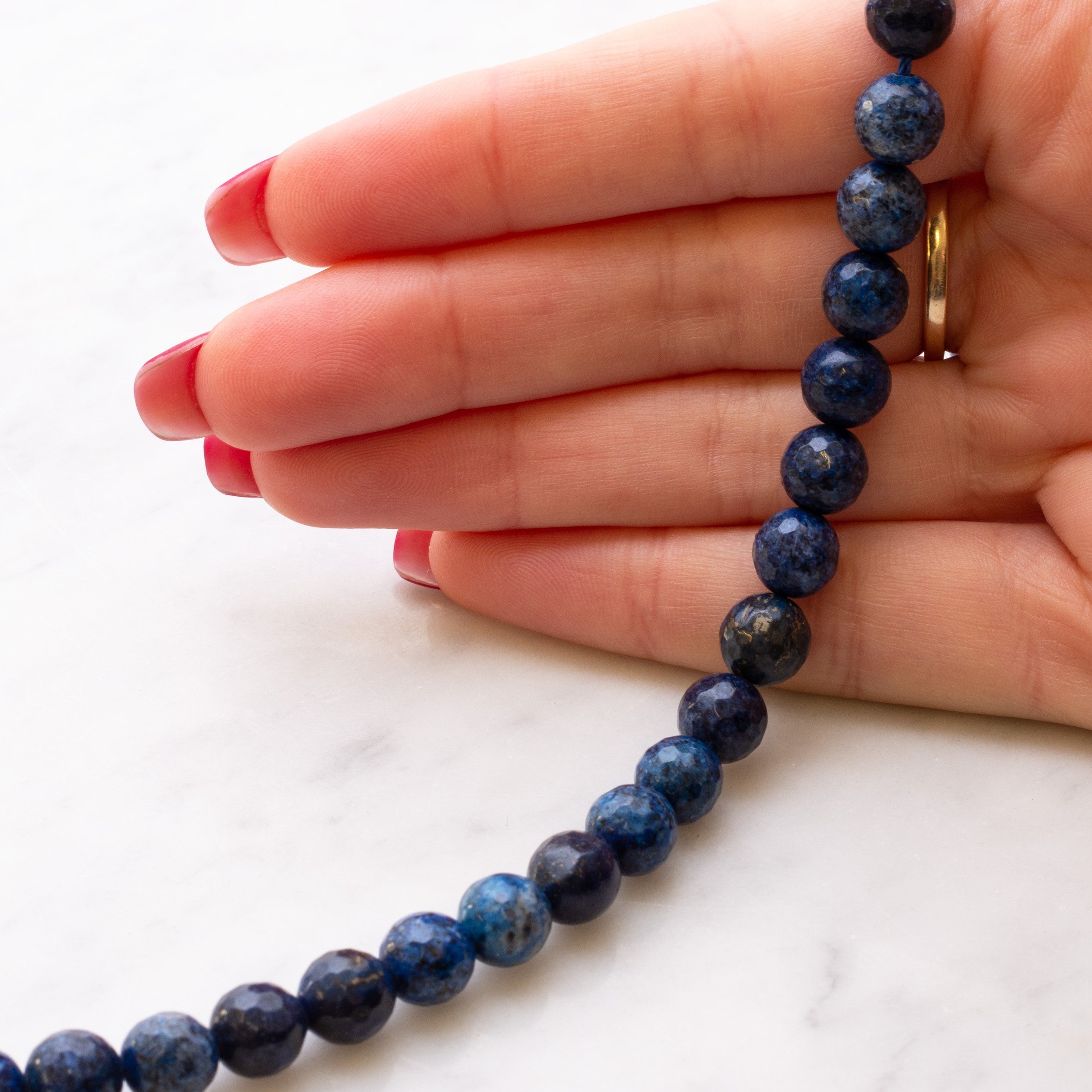 Lapis Lazuli Faceted Round Beads