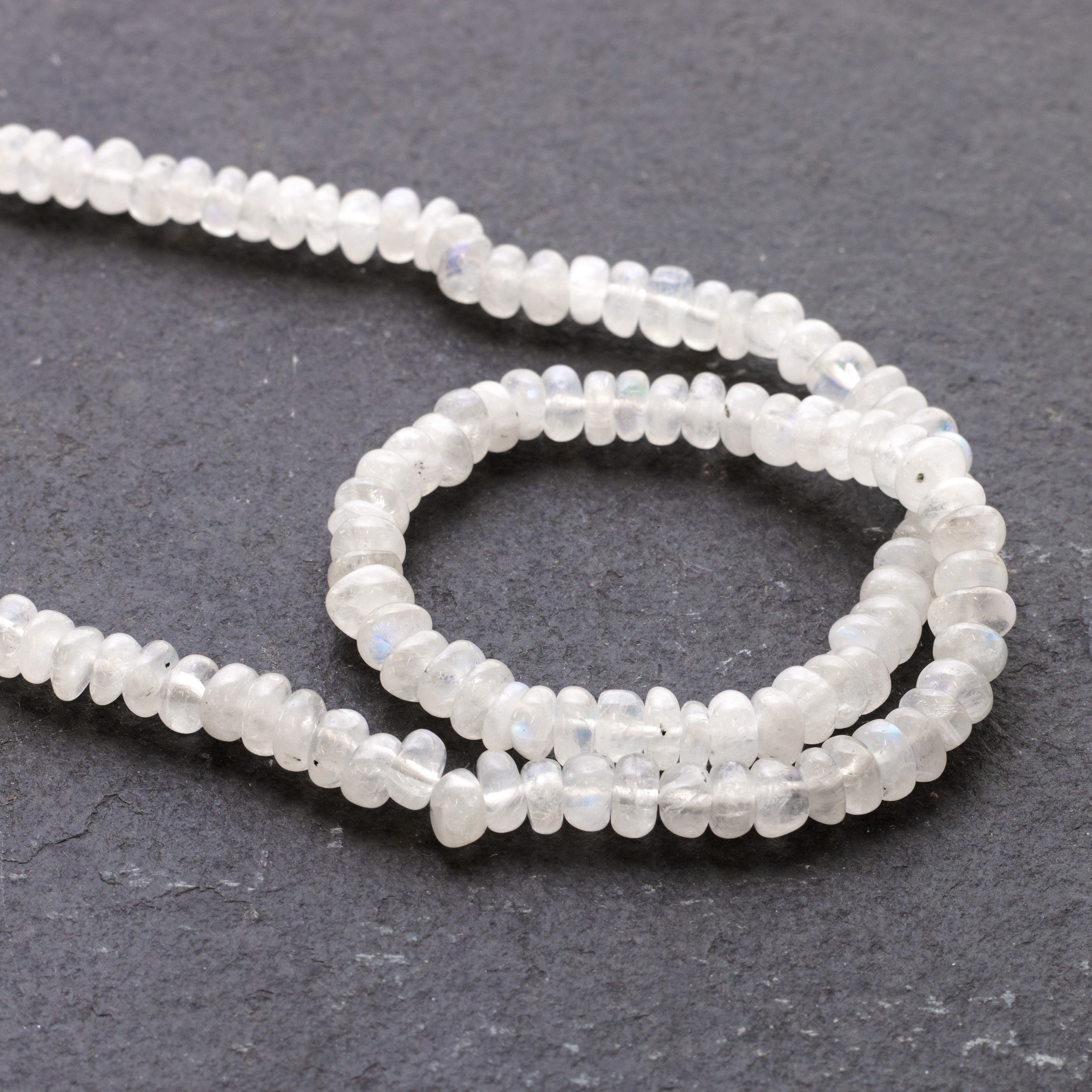 Rainbow Moonstone Rondelle Beads Approx 5mm