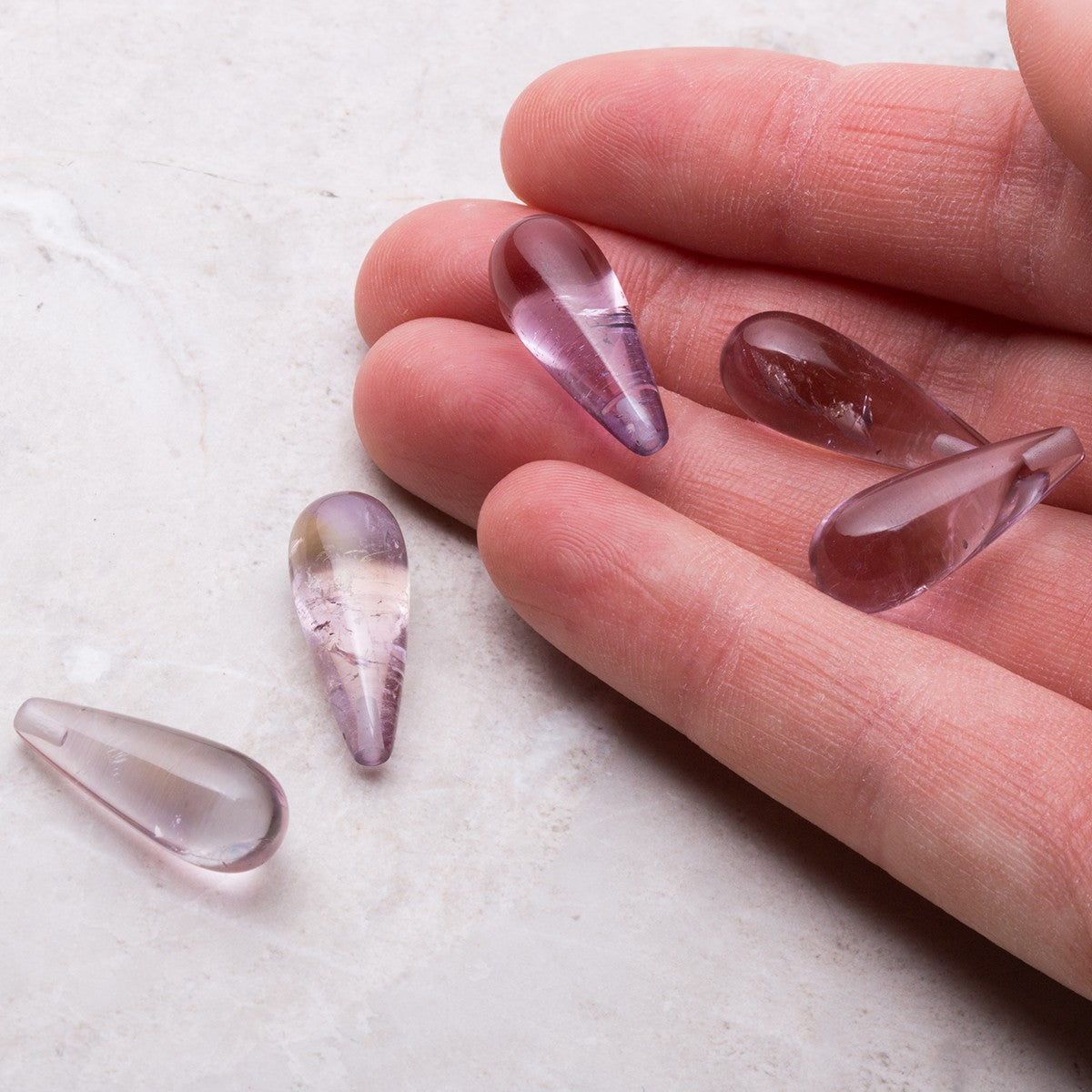 Ametrine Top Drilled Teardrop Gemstone Beads Approx 20x8mm