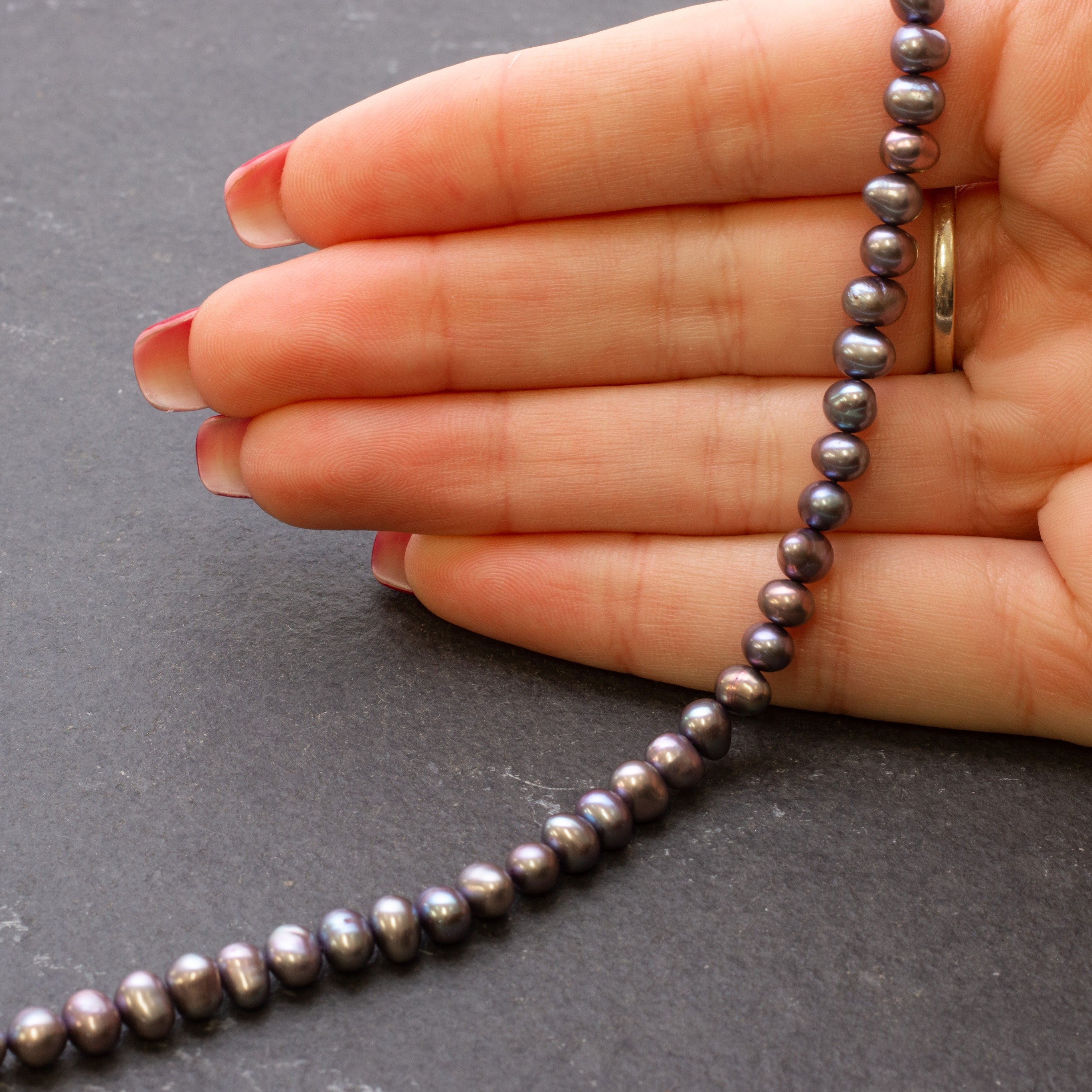 Cultured Freshwater Peacock Potato Pearls Approx 4mm