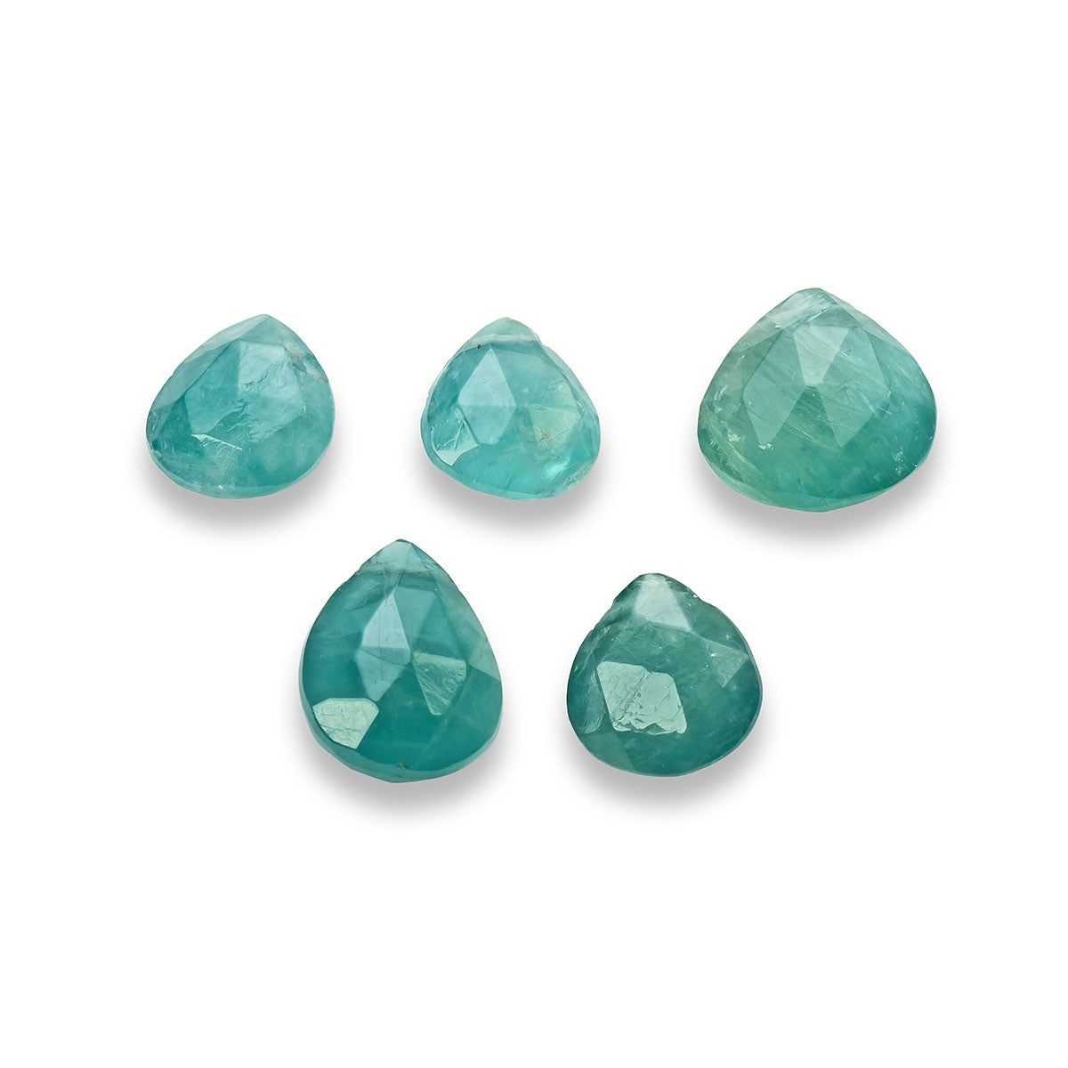 Grandidierite Faceted Heart Briolette Beads
