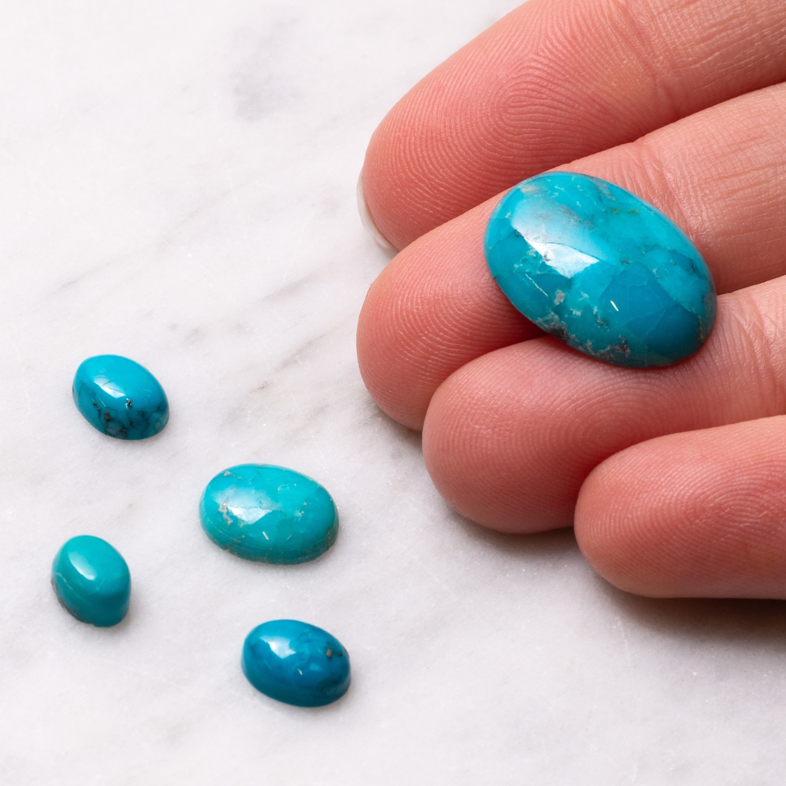 Turquoise Mosaic Cabochons Approx 10x8mm Oval