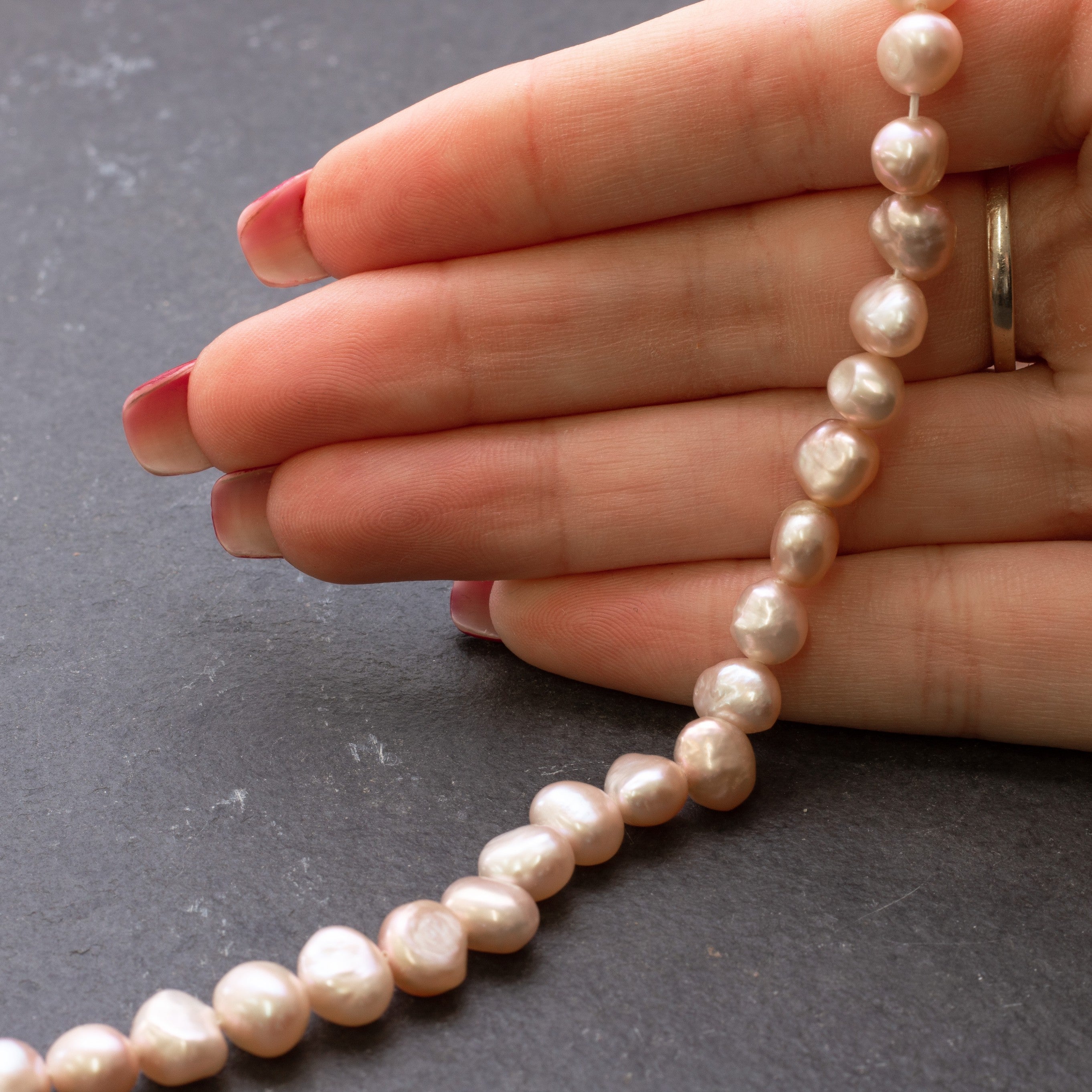 Cultured Freshwater Rustic Blush Pink Pearls Approx 8mm
