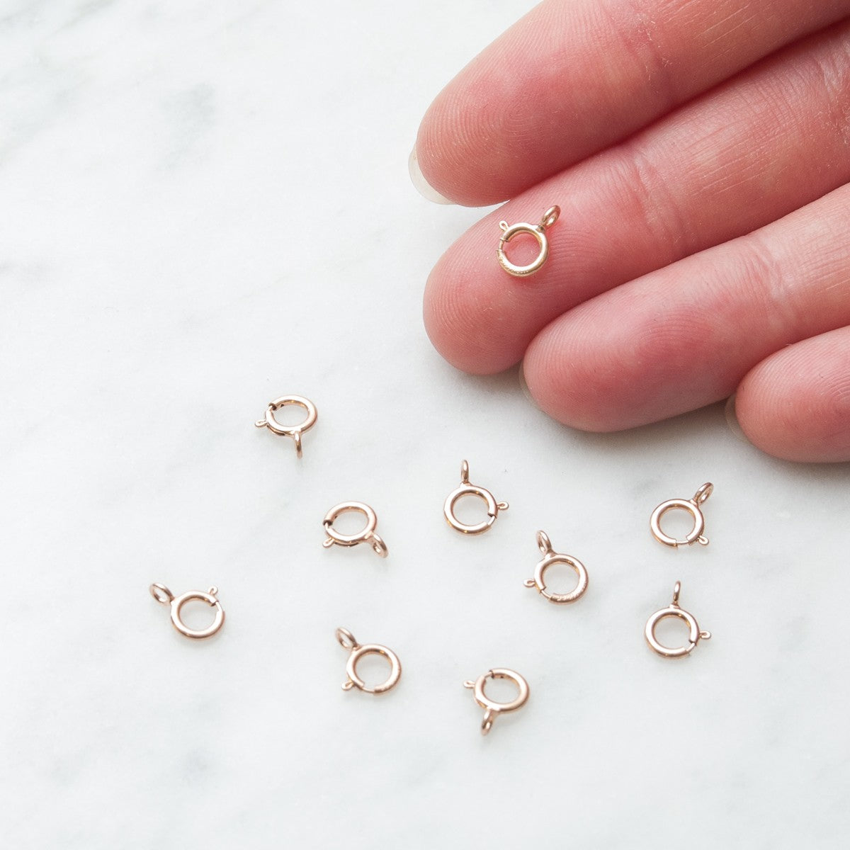 Rose Gold Filled 5mm Bolt Ring With Closed Ring