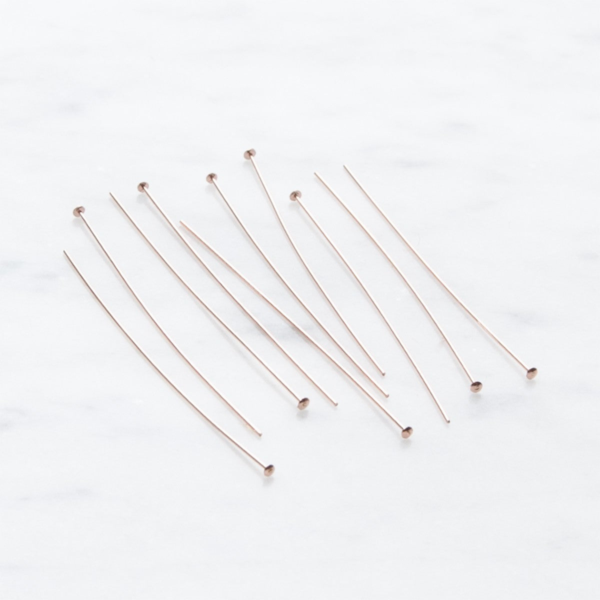 Rose Gold Filled 52mm Fine Headpins pk10