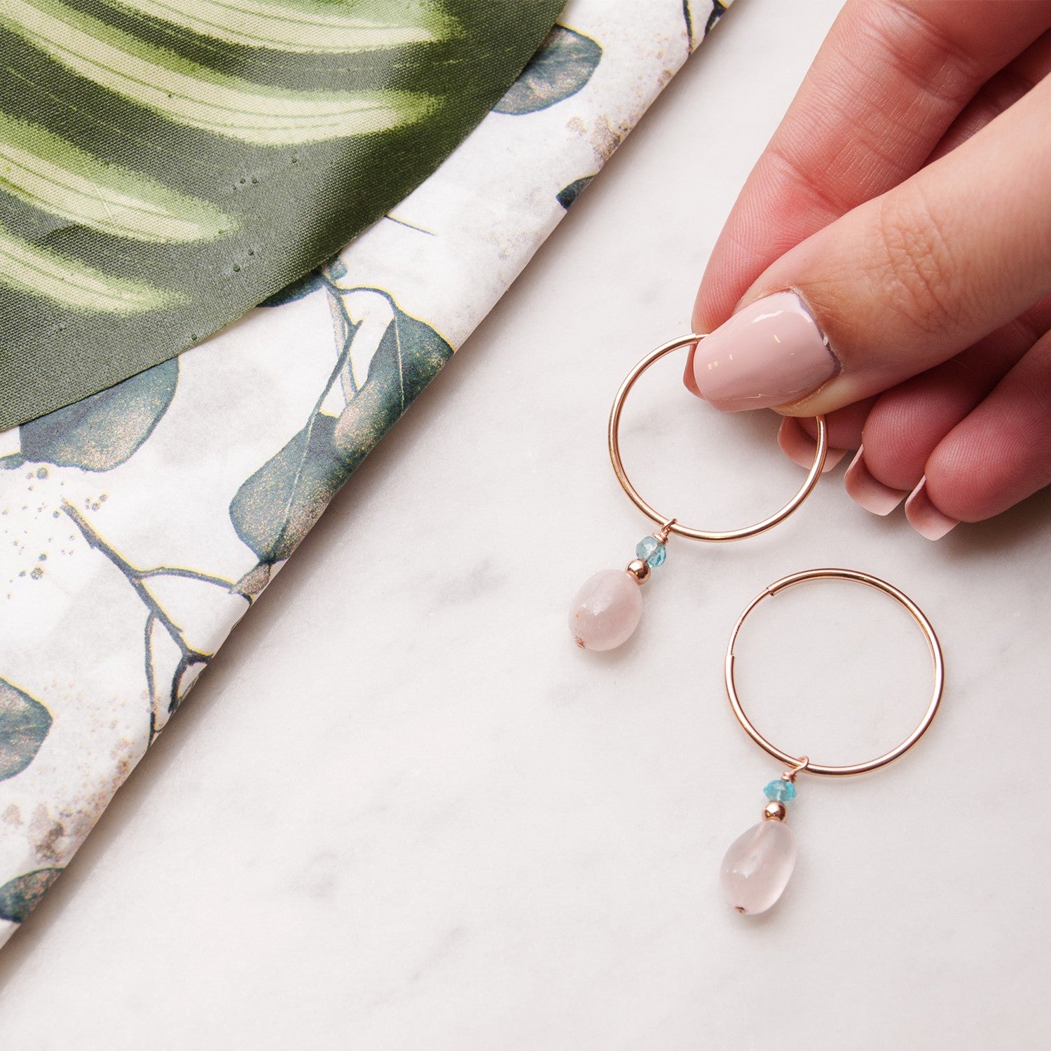 Rose Gold Filled Hoops Pair