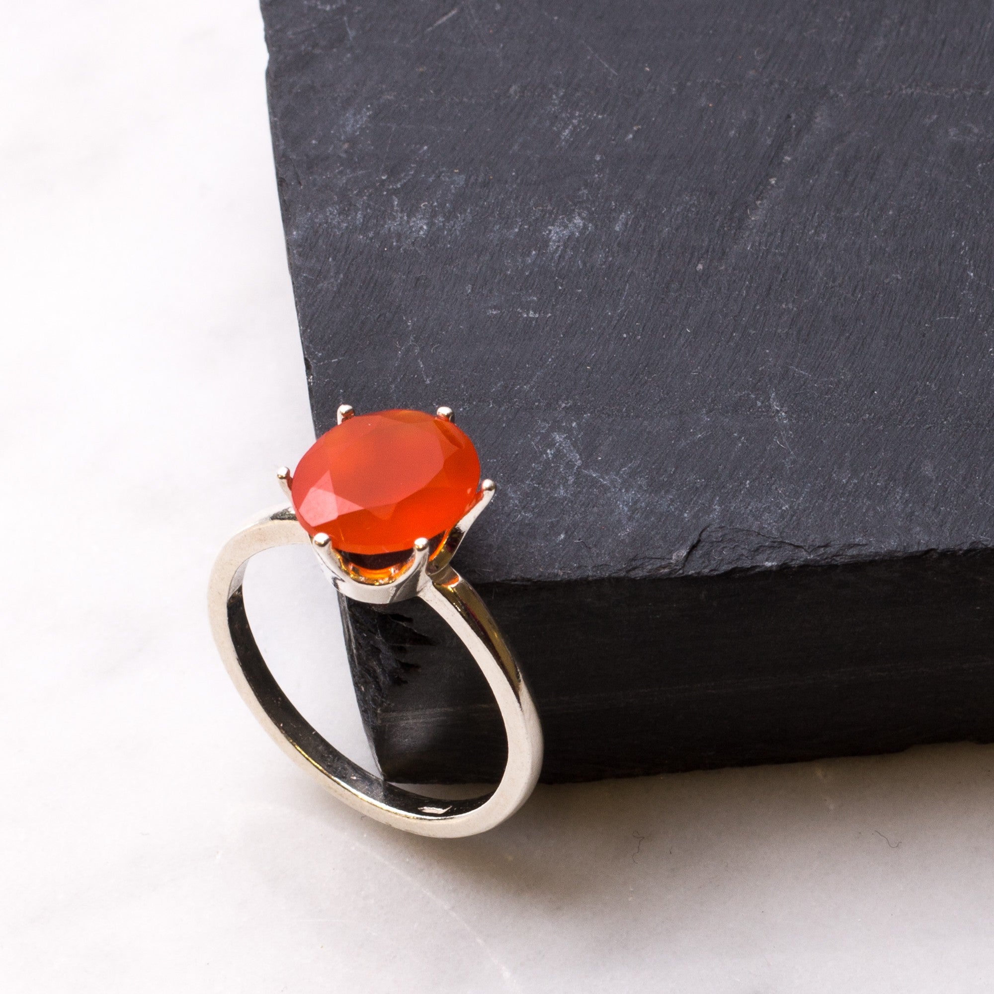 Sterling Silver Pre-Notched Ring For One 10x8mm Oval Faceted Stone