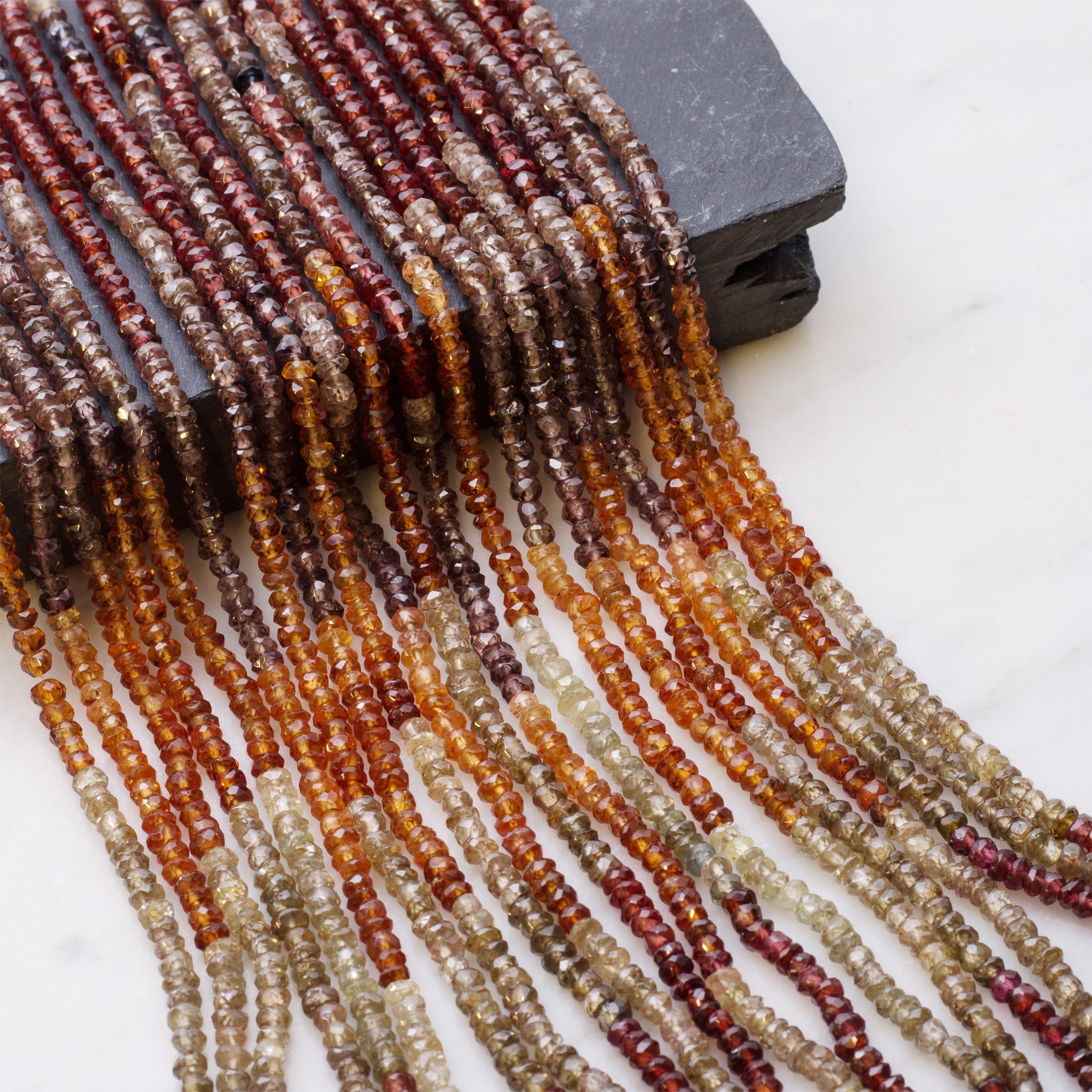 Turundu Sapphire Faceted Rondelle Beads Approx 3x2.5mm