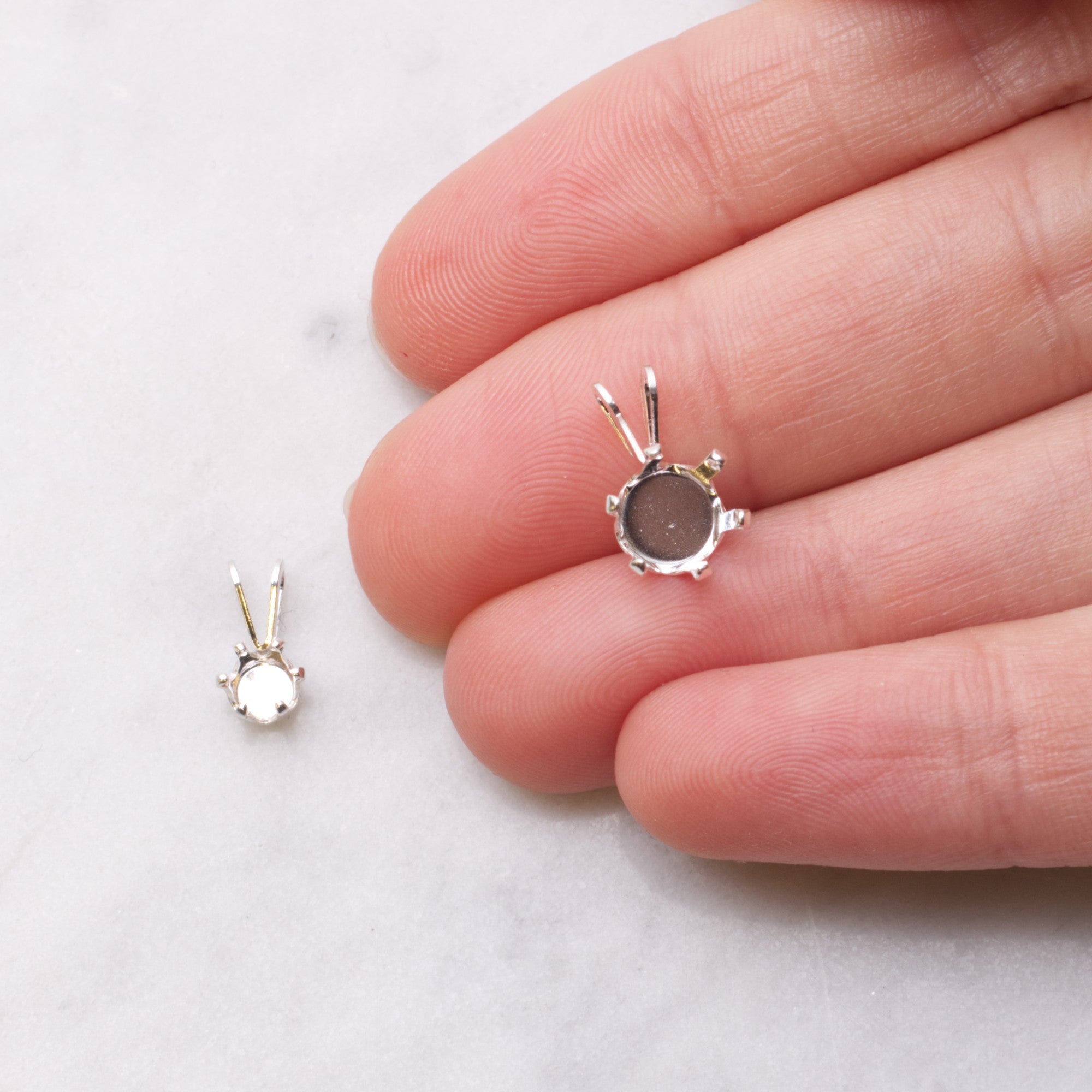 Sterling Silver Snaptite Pendant Settings