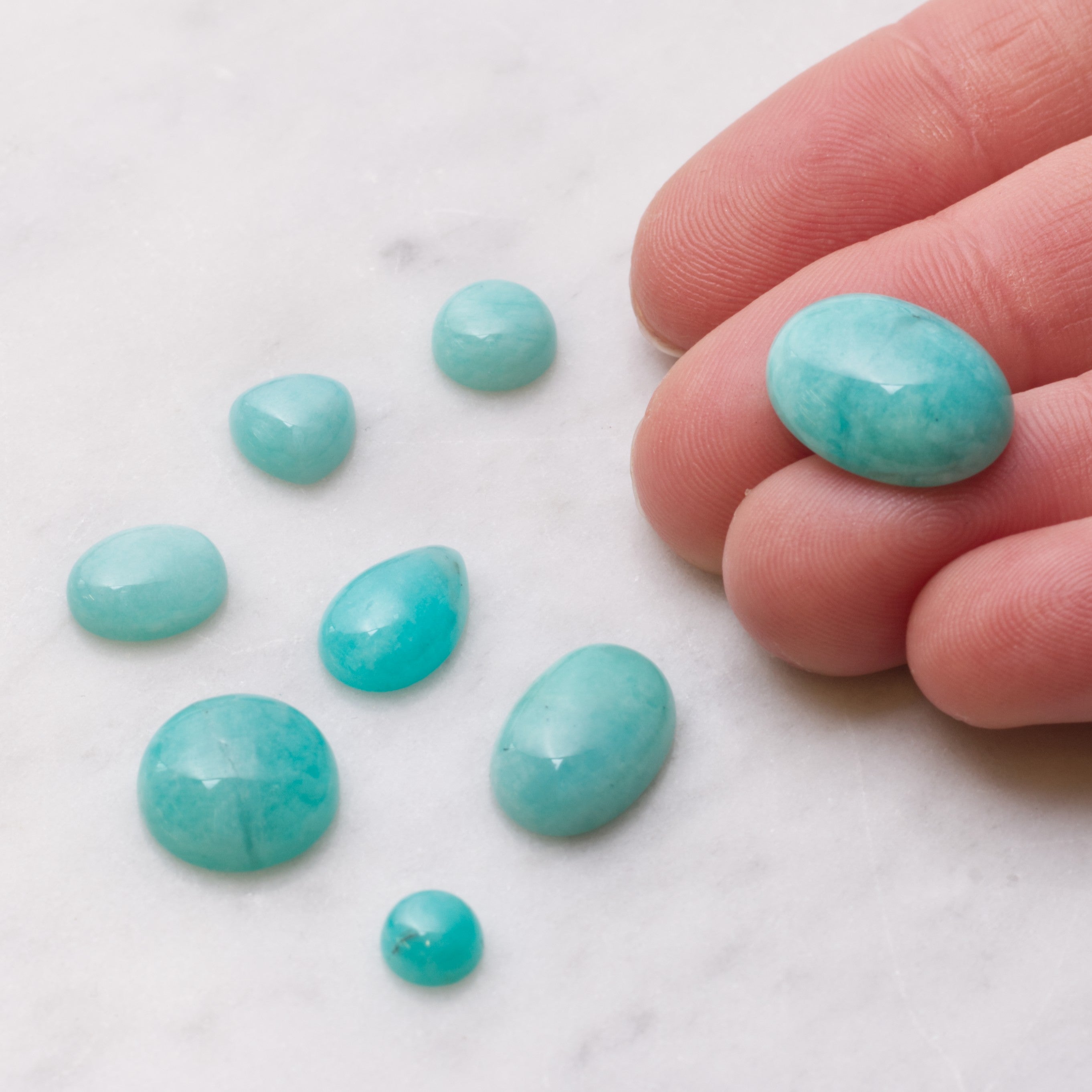 Peruvian Amazonite Cabochons