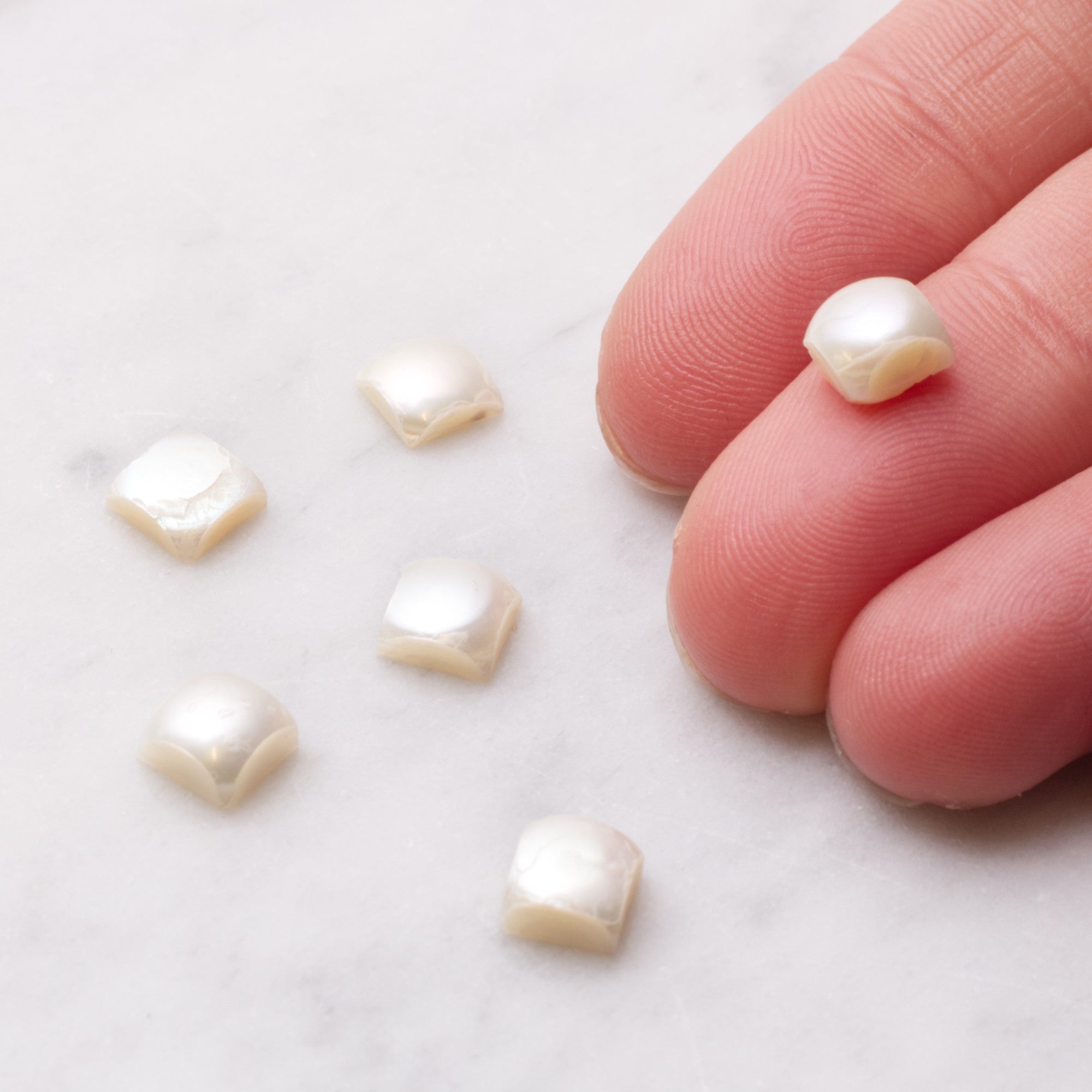 Cultured Freshwater White Pearl Cabochons