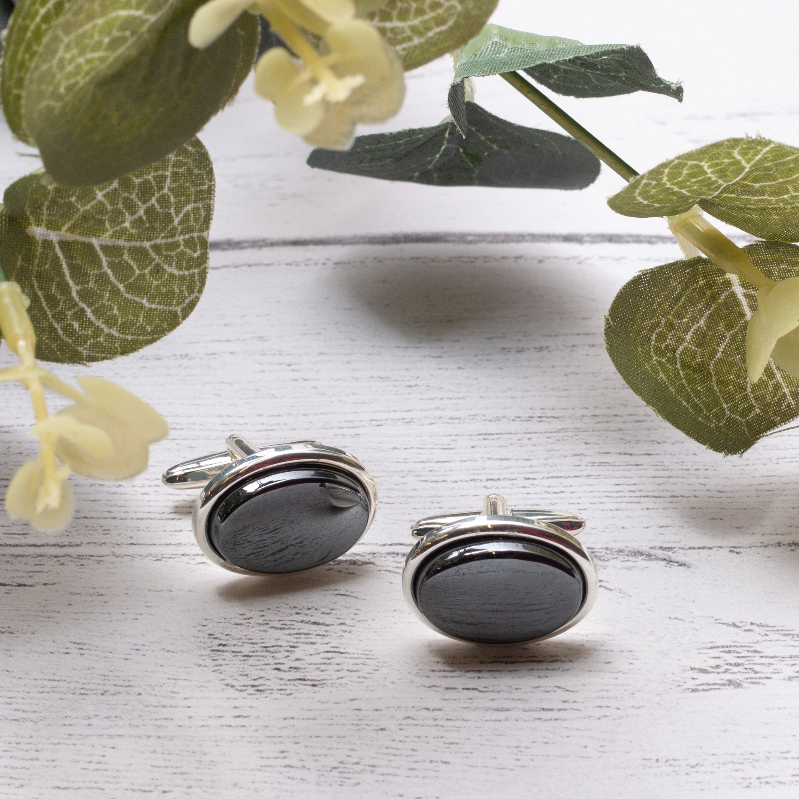 Hematite Flat Plate Oval Cabochons