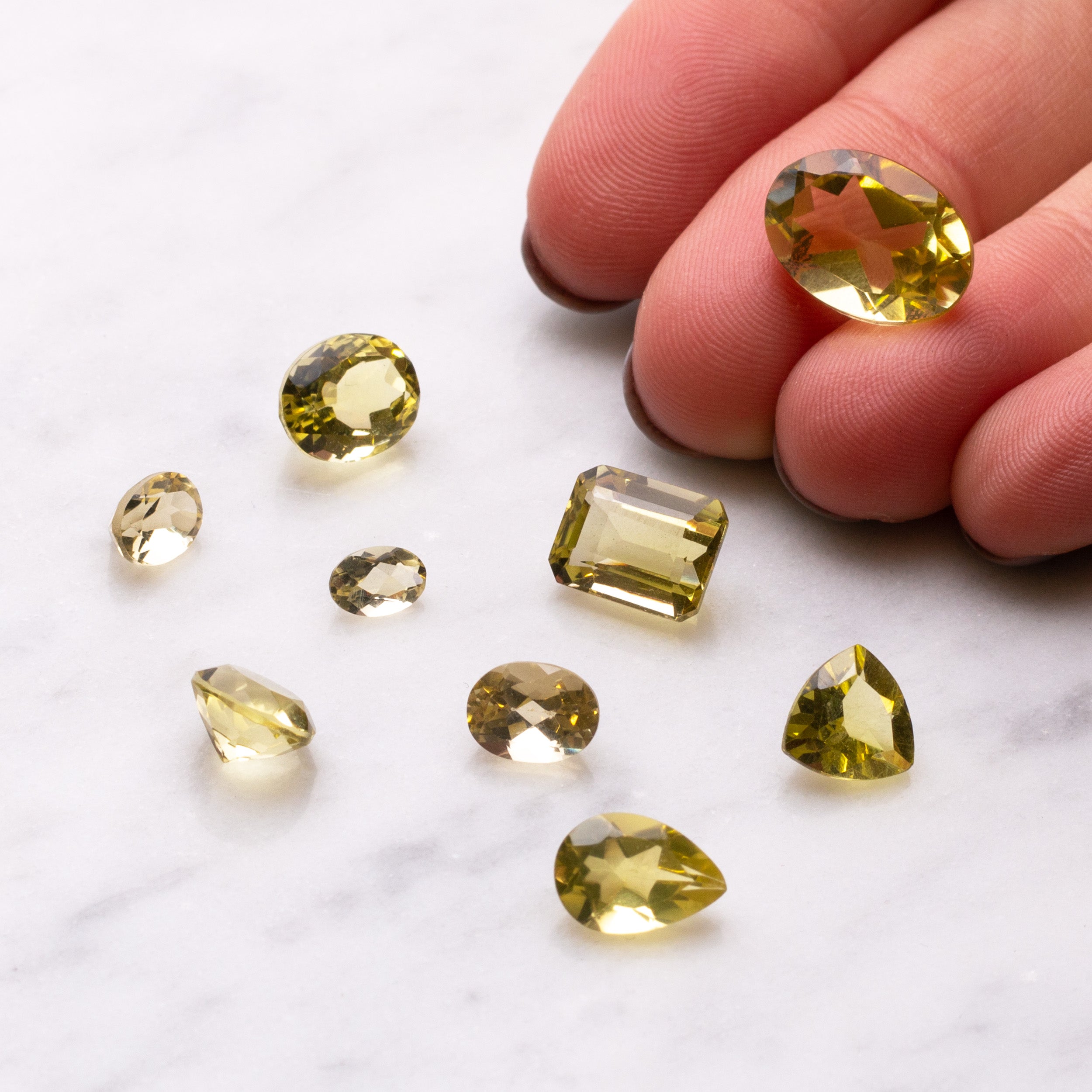 Lemon Citrine Faceted Stones