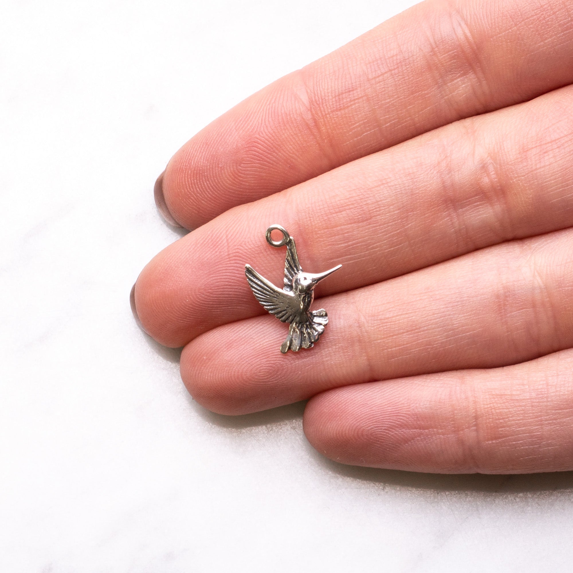 Sterling Silver Small Hummingbird Charm