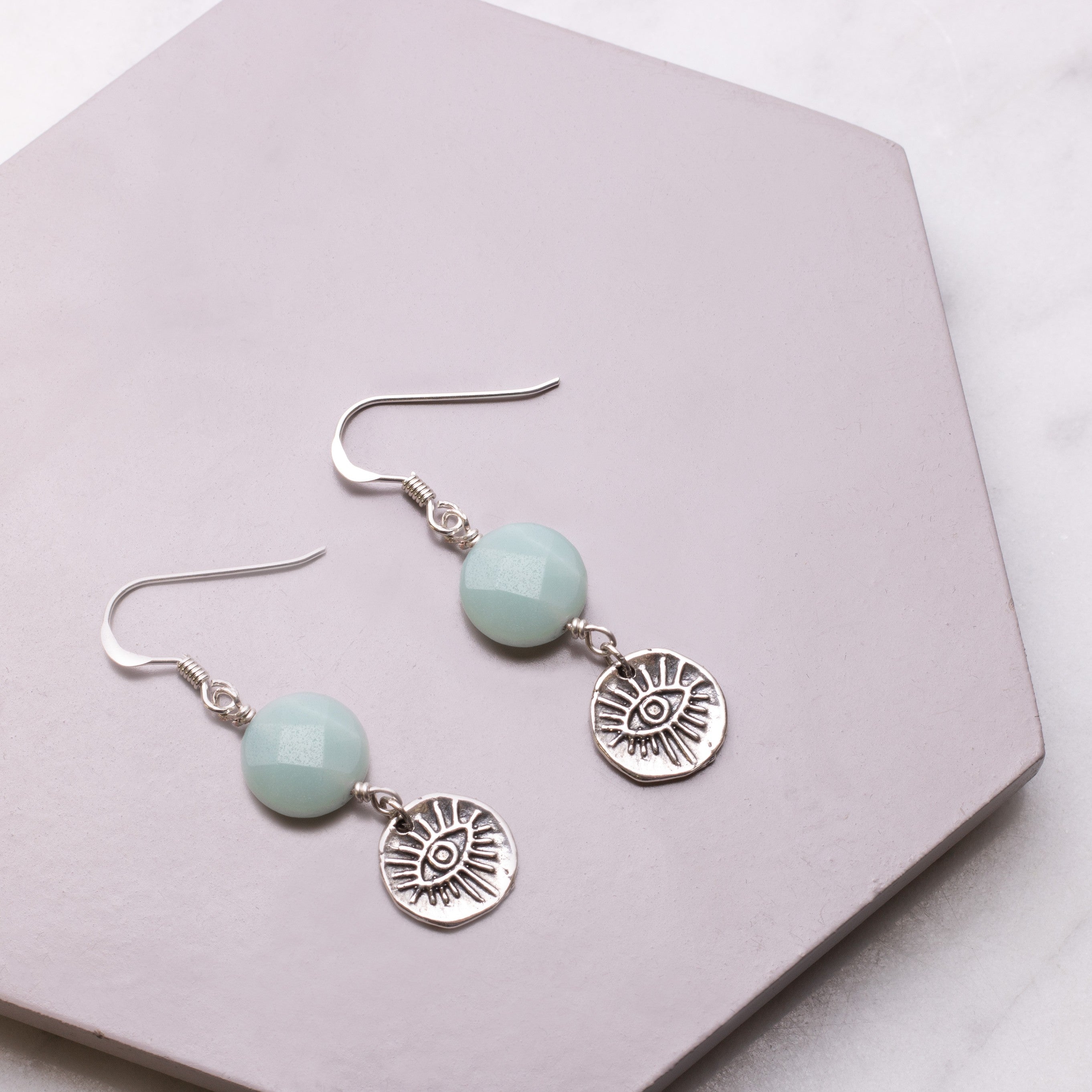 Amazonite Faceted Coin Beads Approx 10mm