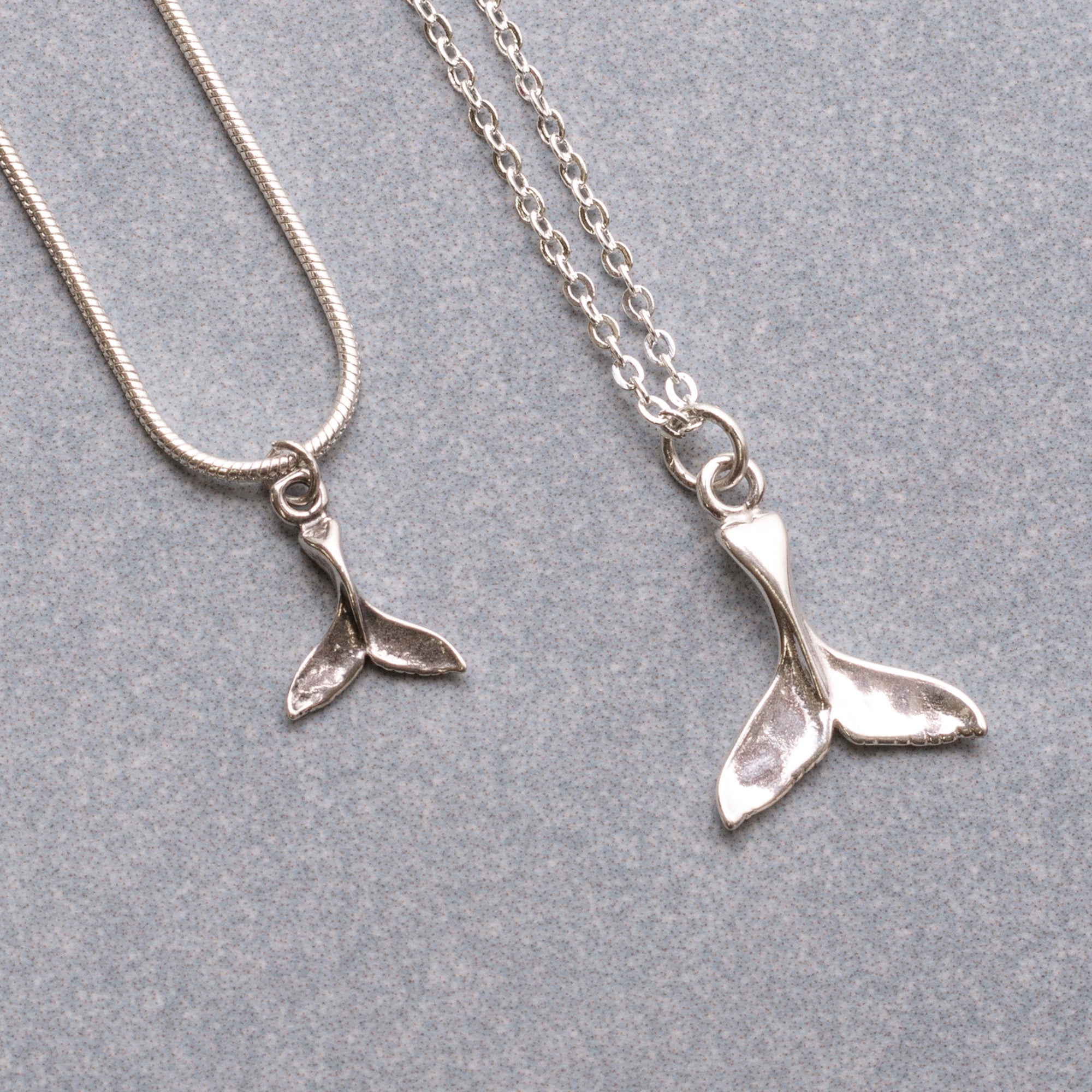 Sterling Silver Whale Tail Charm