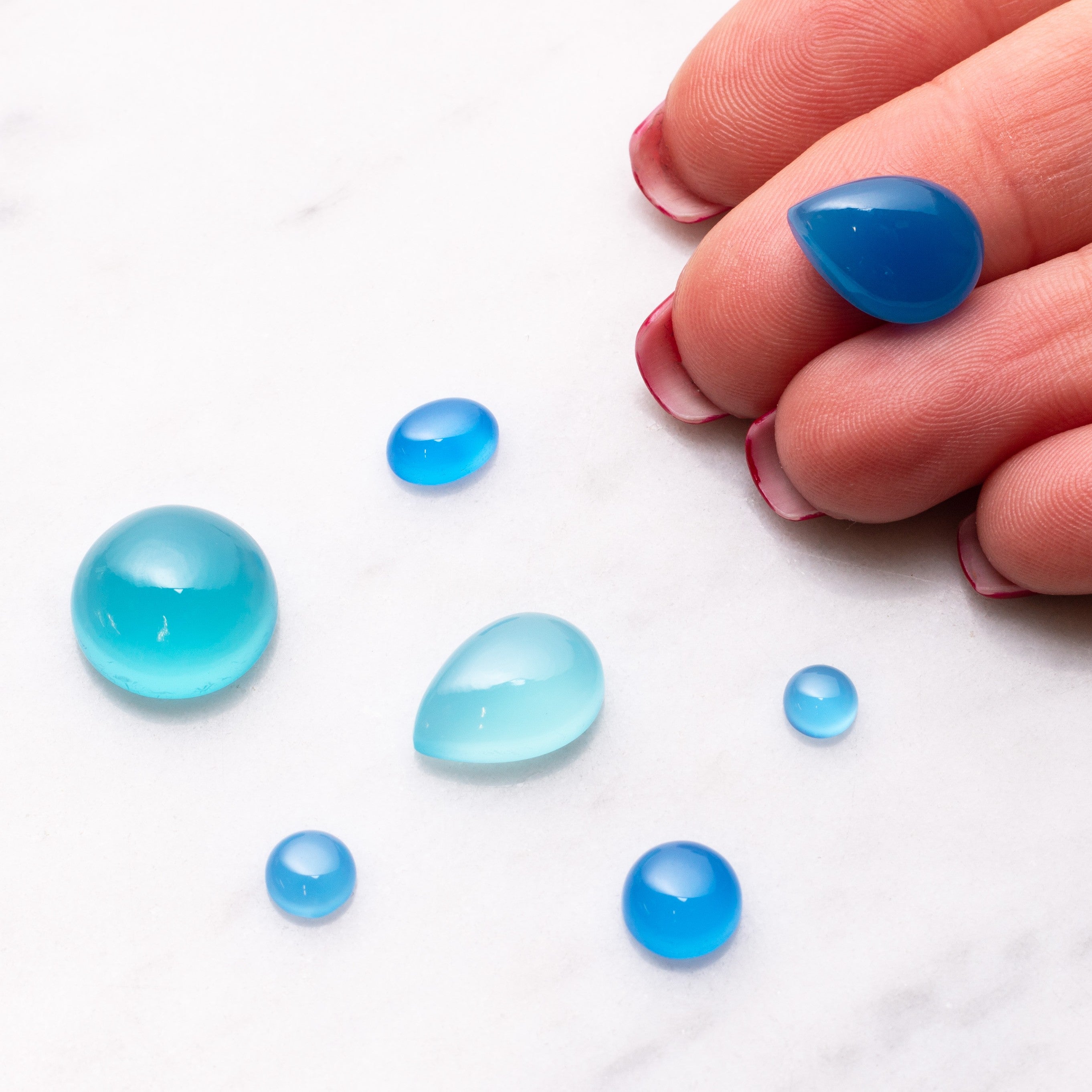 Blue Chalcedony Cabochons