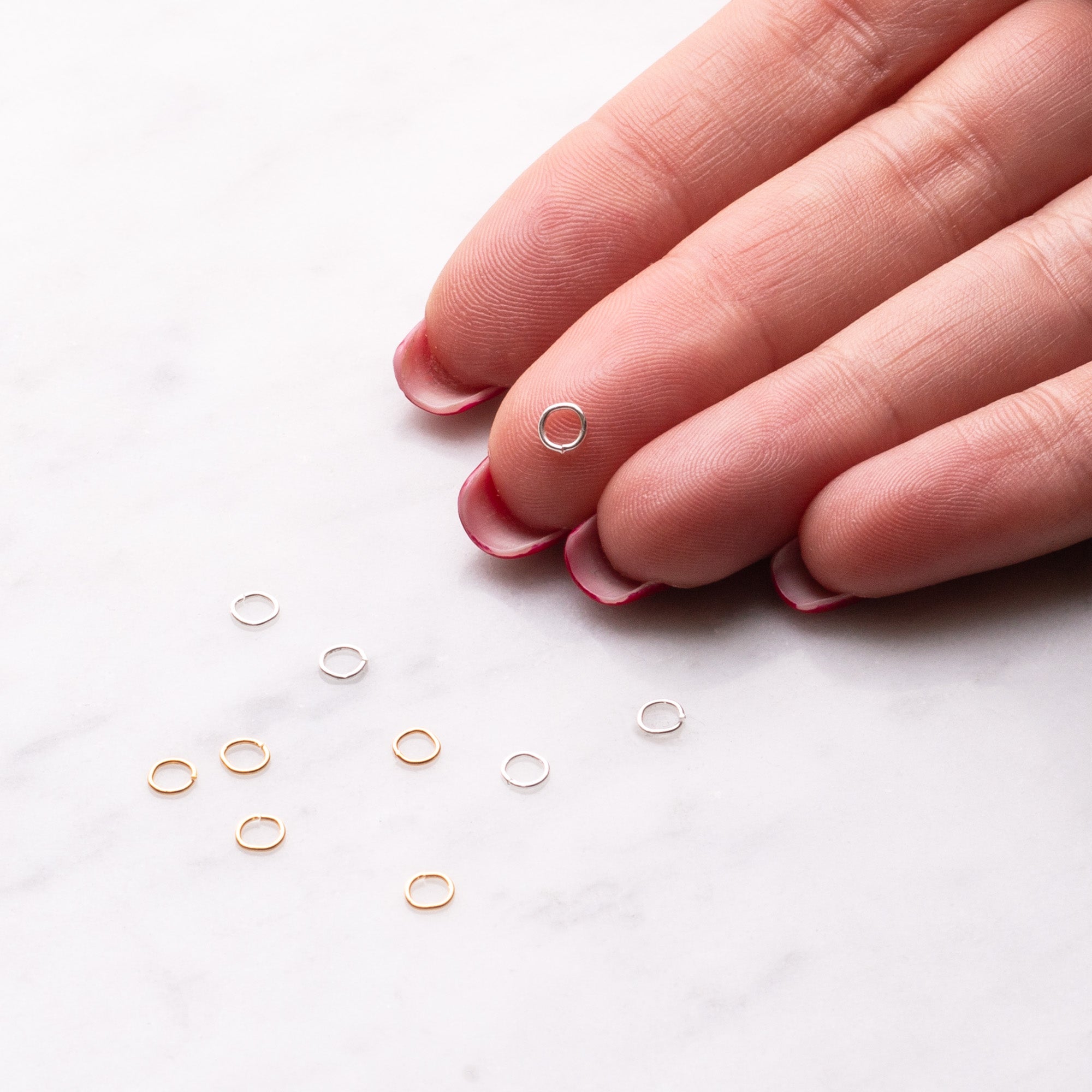 Plated 4mm Round Jump Rings pk50