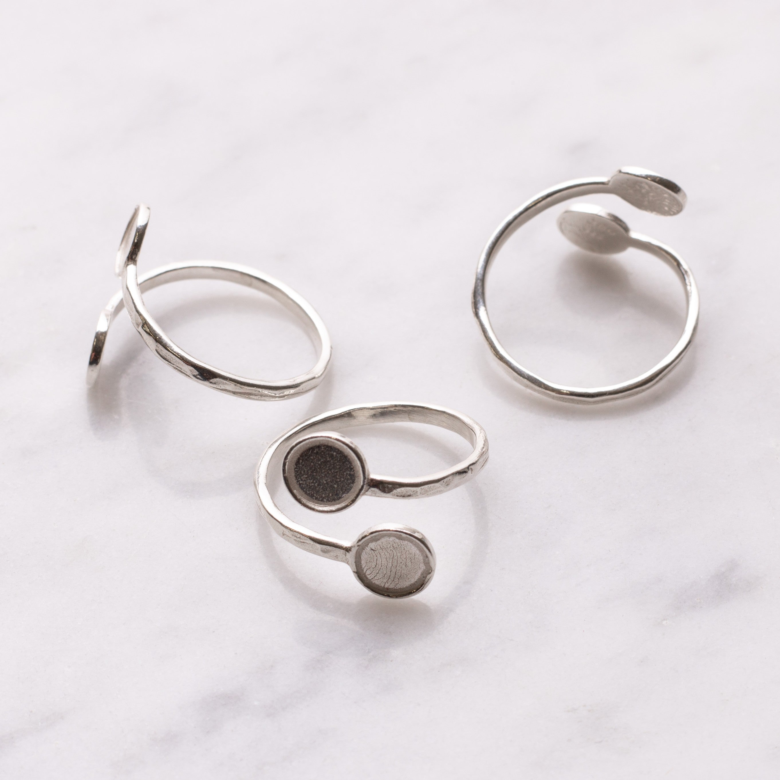 Sterling Silver Adjustable Ring For 6mm Round Cabochons